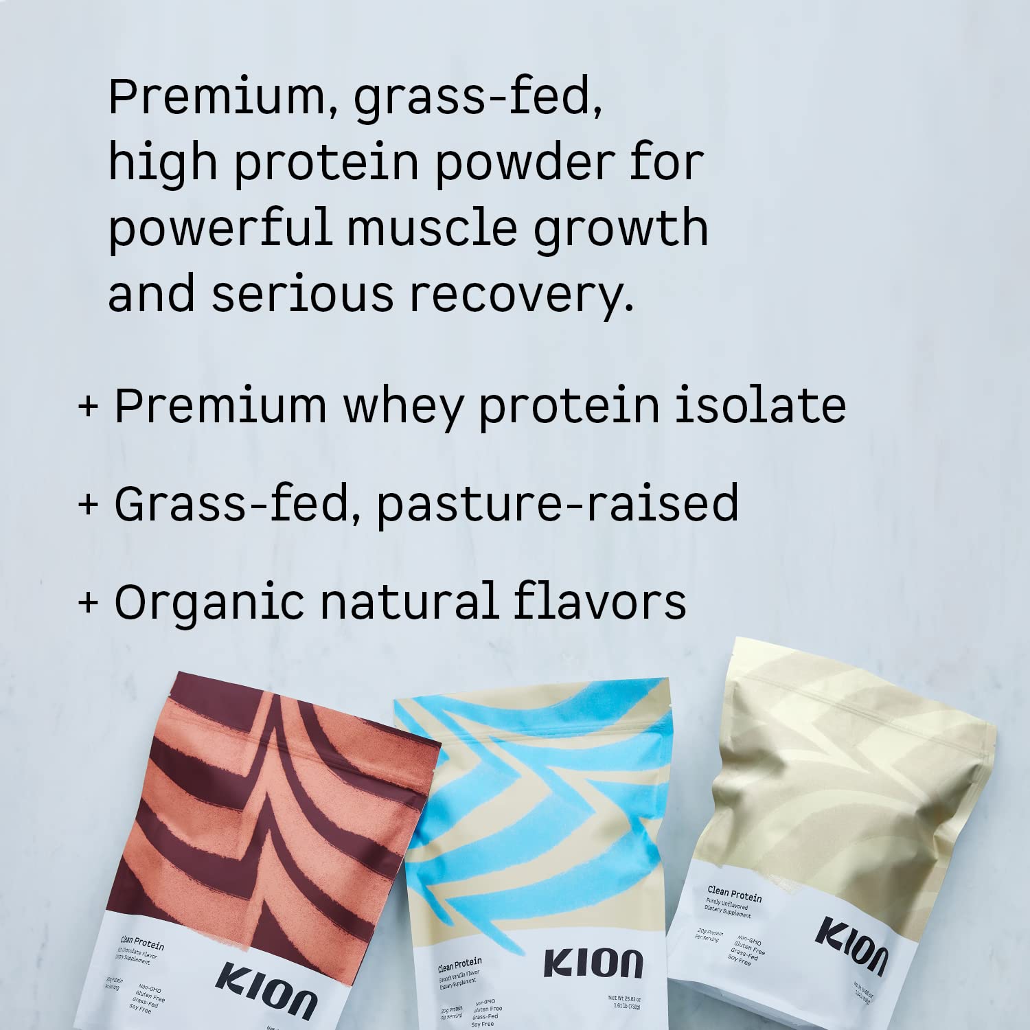 Kion Clean Protein | Grass-Fed & Pasture-Raised Whey Isolate Protein Powder Kion uk supplements