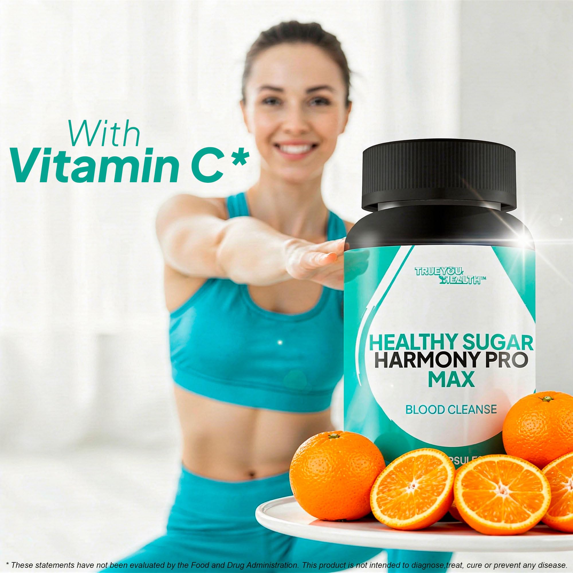 Healthy Sugar Harmony Pro Max - Our Best Blood Cleansing Formula - Support Healthy Sugar Balance & Immune Health with This Premium Blood Support Supplement - Bloodflow & Cardiovascular Support True You Health uk supplements