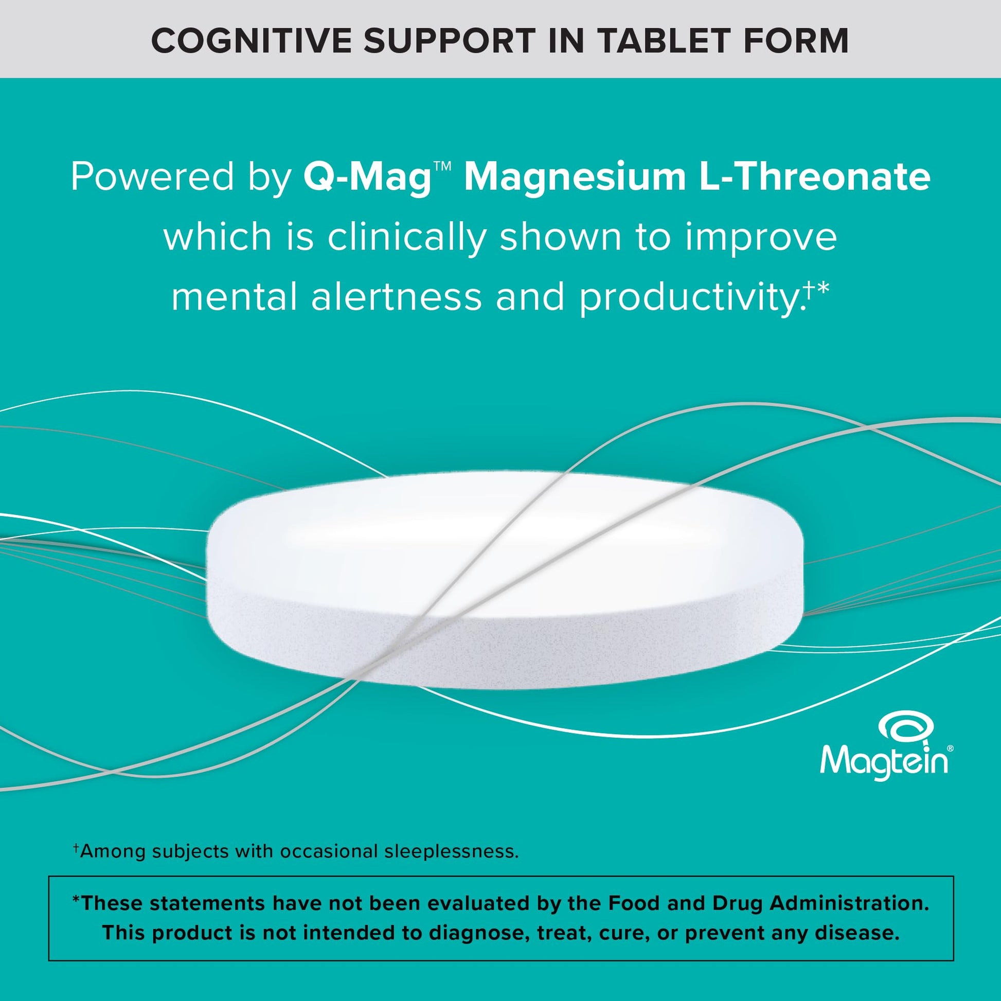 Qunol Q-Mag Magnesium L-Threonate Tablets, 2000mg of Magtein to Help Support Cognitive Performance, Improve Mental Alertness & Productivity, Supports Restful Sleep, High Absorption, 60 Count Qunol uk supplements