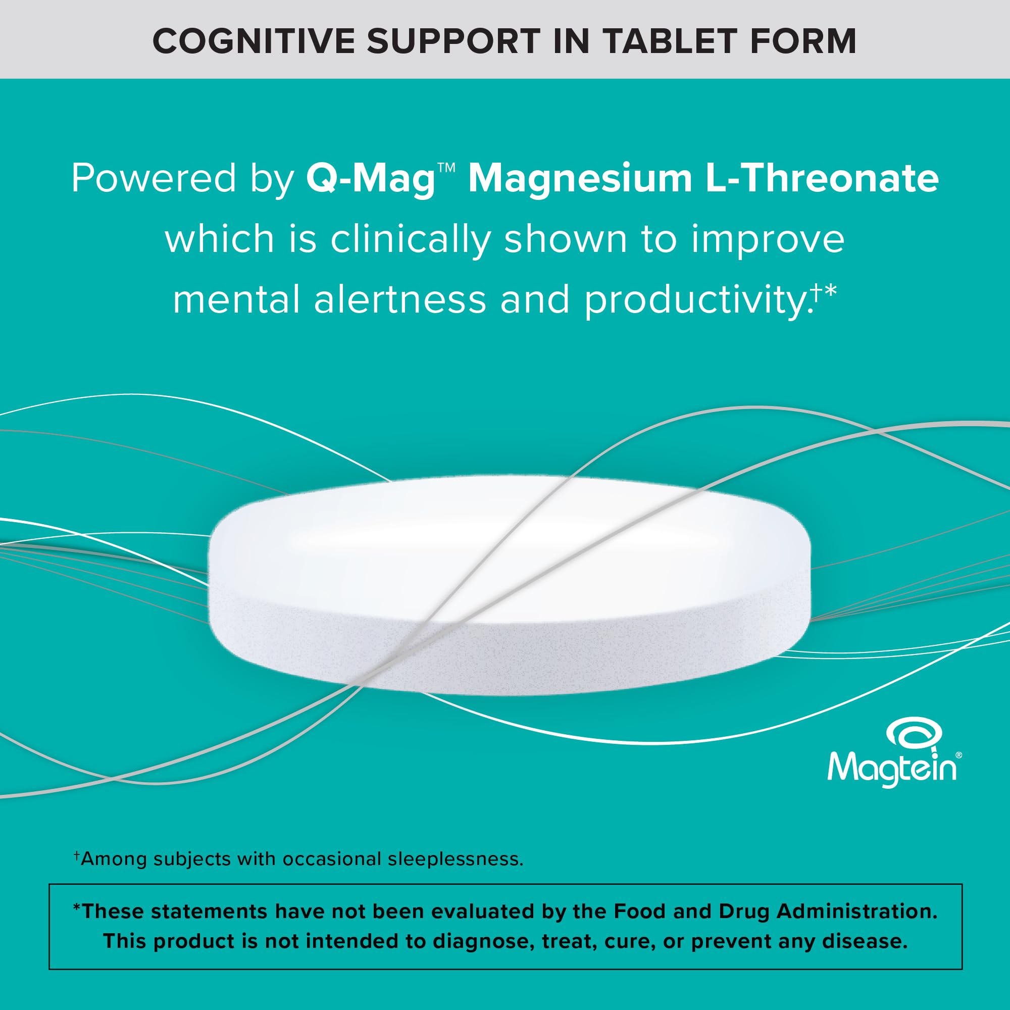 Qunol Q-Mag Magnesium L-Threonate Tablets, 2000mg of Magtein to Help Support Cognitive Performance, Improve Mental Alertness & Productivity, Supports Restful Sleep, High Absorption, 60 Count Qunol uk supplements