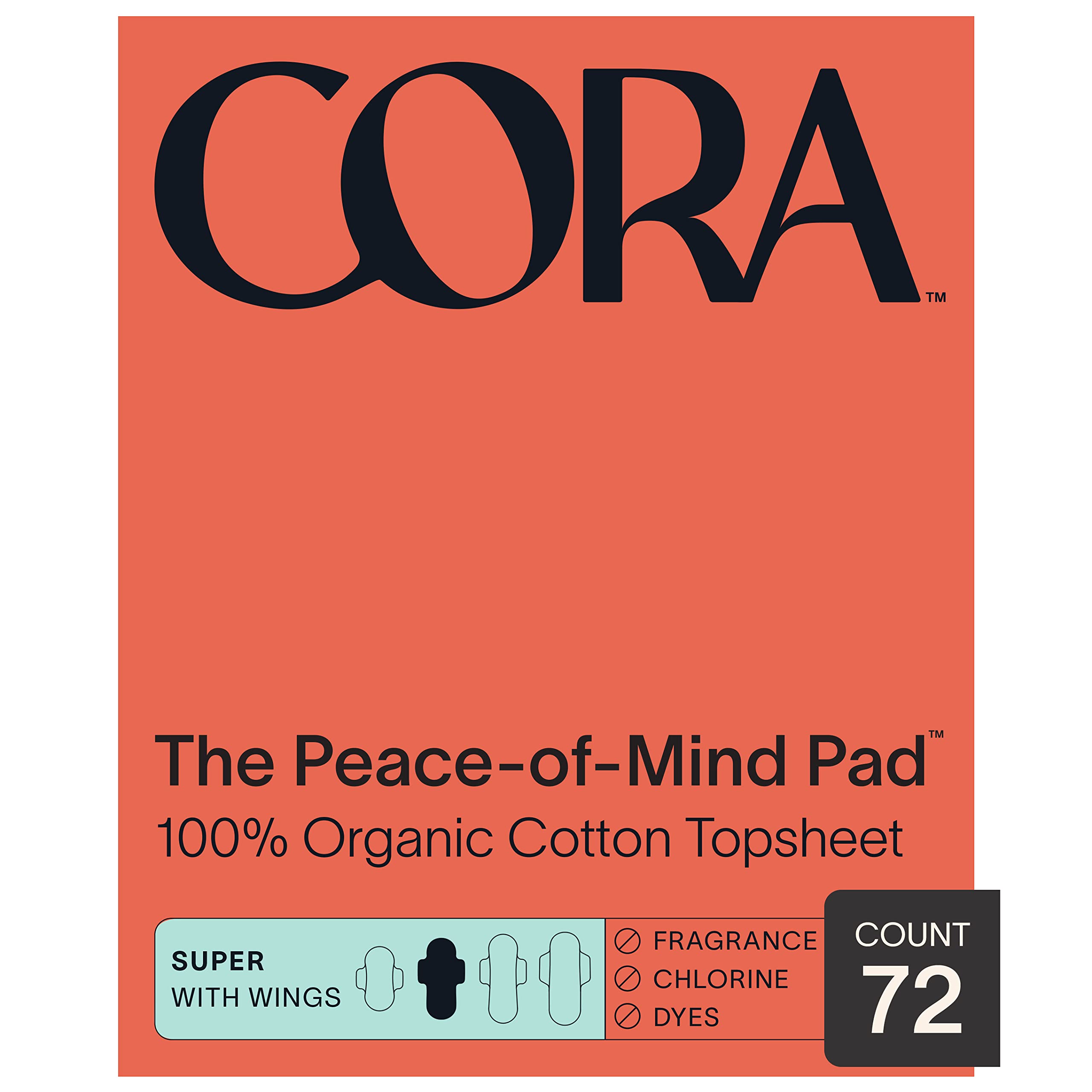 Cora Organic Pads | Ultra Thin Period Pads with Wings | Super Absorbency | Ultra-Absorbent Sanitary Pads Cora uk supplements