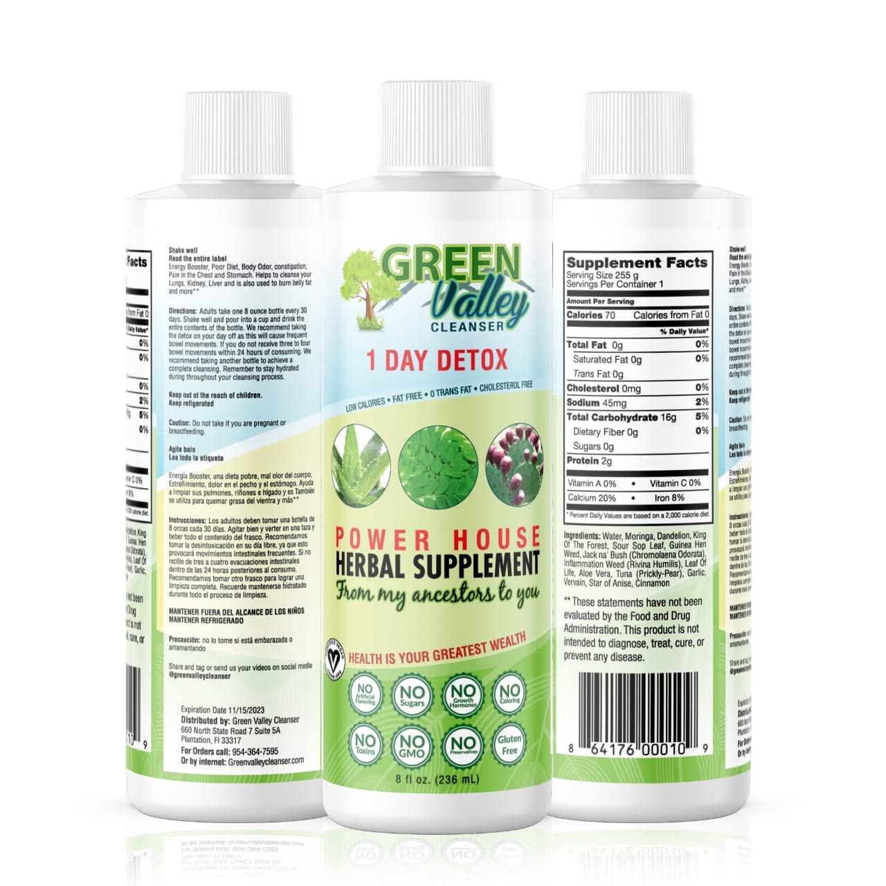1 Day Colon Liquid Cleanse Formula and Liver Detox - Vegan Friendly, Helps Healthy Digestion Green Valley Cleanser uk supplements