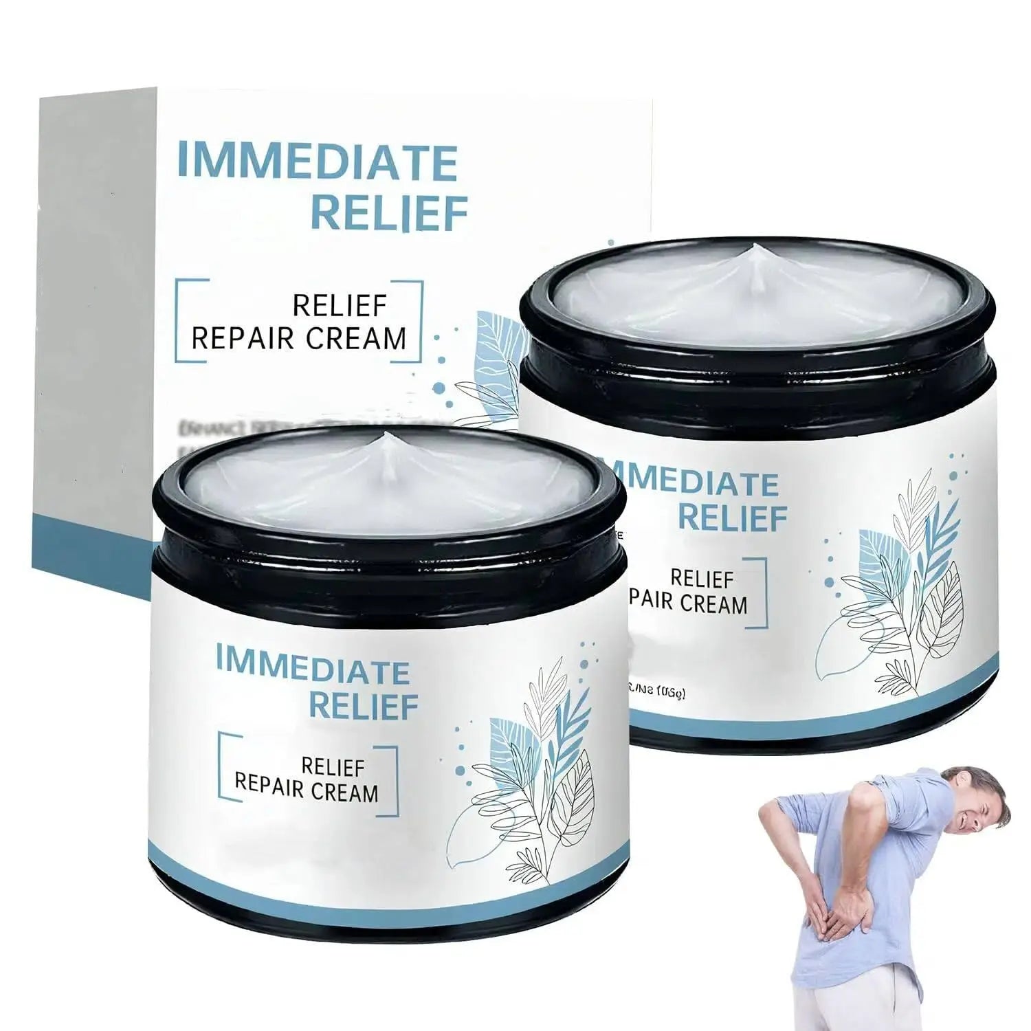 Magnesium Cream, 2025 New Upgraded Magnesium Gel for Back, Neck, Hands, Knees-50g (2 Bottle) Diinou uk supplements
