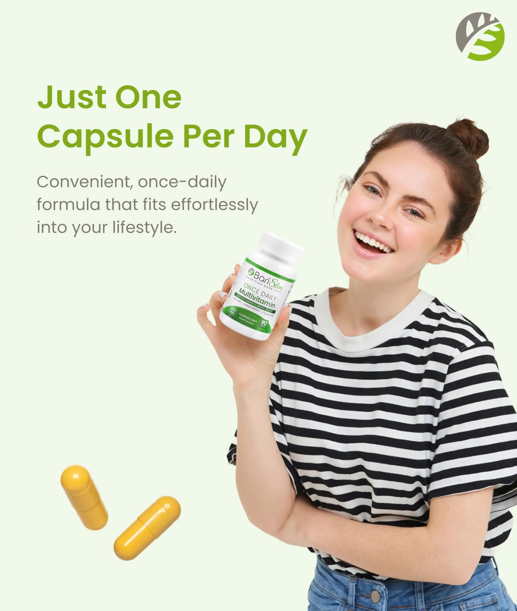 BariSlim Once Daily Bariatric Multivitamin Capsule - Iron-Free Formula - Bariatric Vitamin and Supplement for Post Surgery BariSlim uk supplements