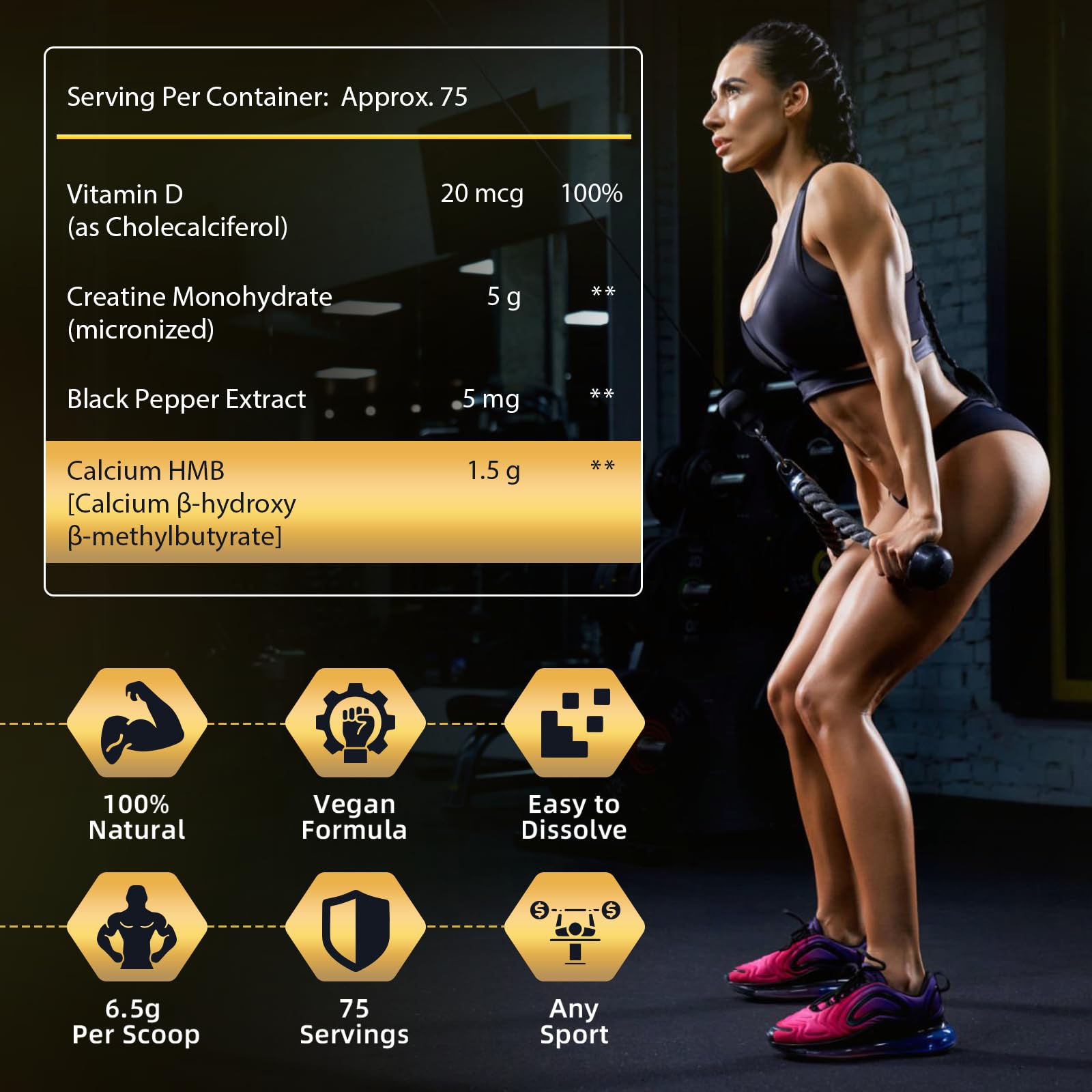 Micronized Creatine Monohydrate for Women and Men, Creatine Powder for Men-Women for Improve Performance and Strength, Support Muscle Growth and Workout Recovery, 6.5g per Servings, 75 Servings NATURE TARGET uk supplements