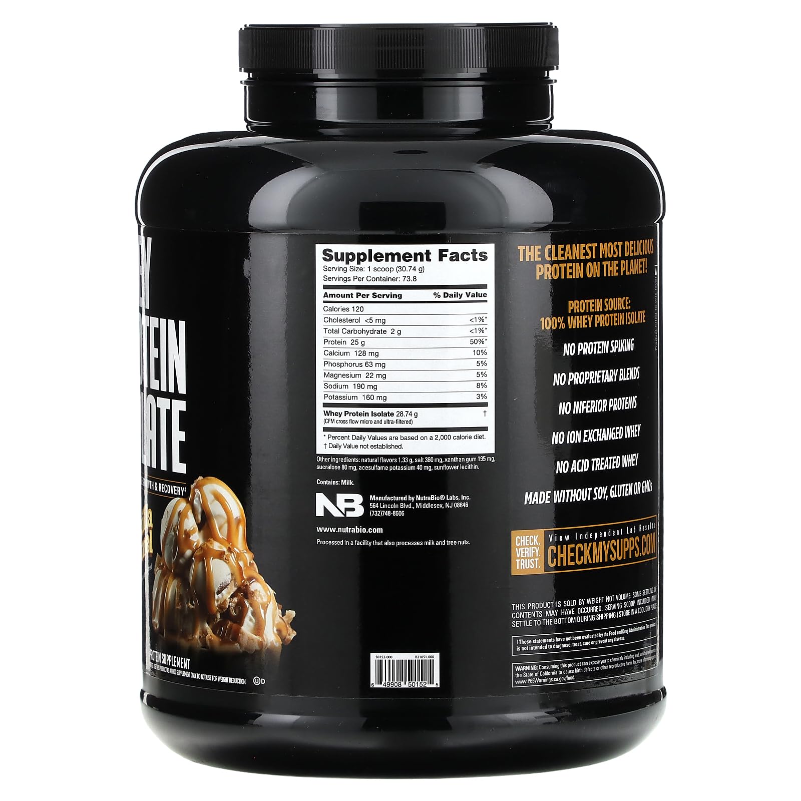 NutraBio Whey Protein Isolate Supplement – 25g of Protein Per Scoop with Complete NutraBio uk supplements