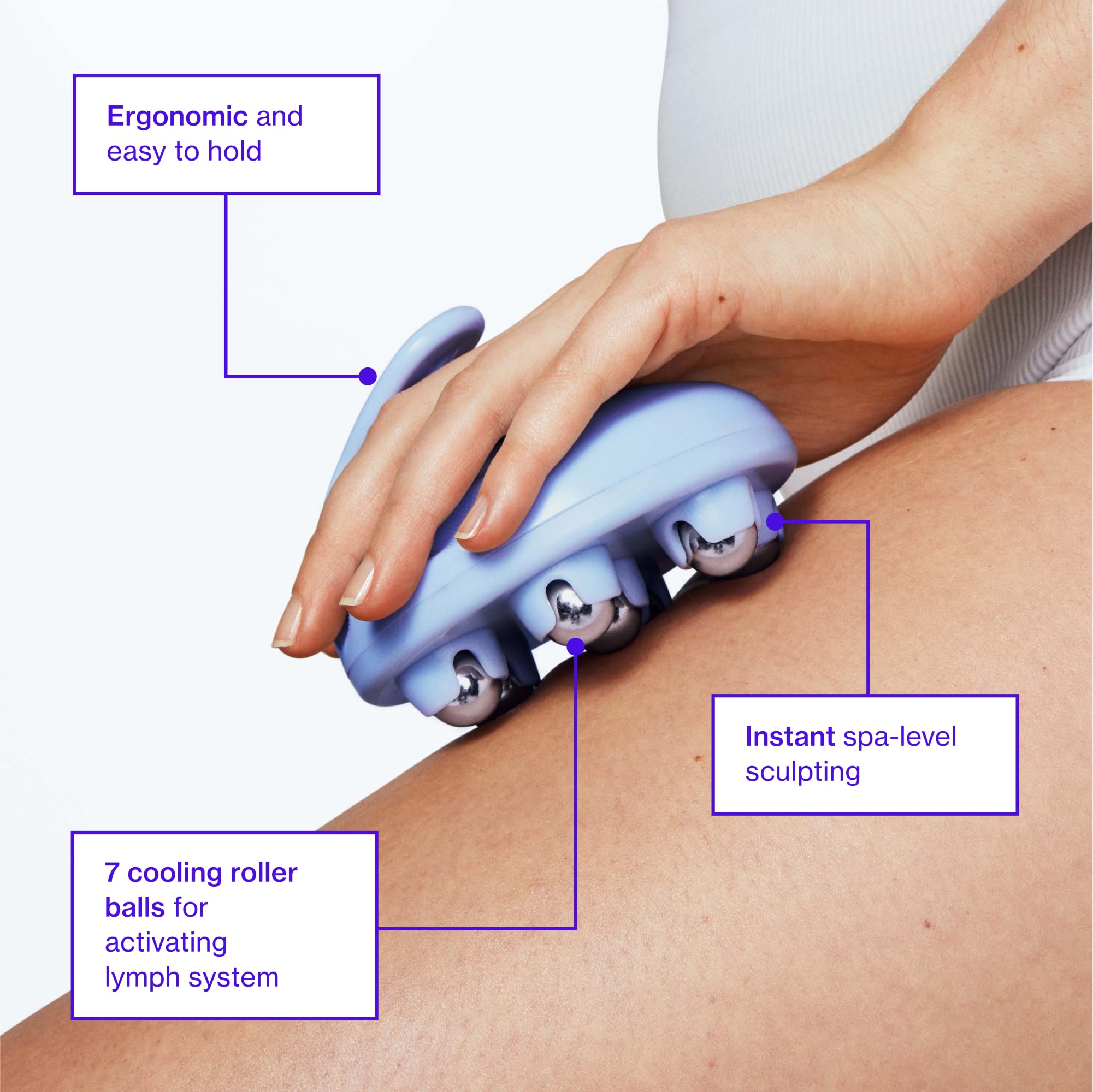 Love Wellness Bye Bye Bloat Lymphatic Massage Roller | Handheld Massager and Body Sculpting Tool | Supports Lymphatic Drainage, Bloating Relief, Skin Hydration & Boost Circulation | 1 Count Love Wellness uk supplements