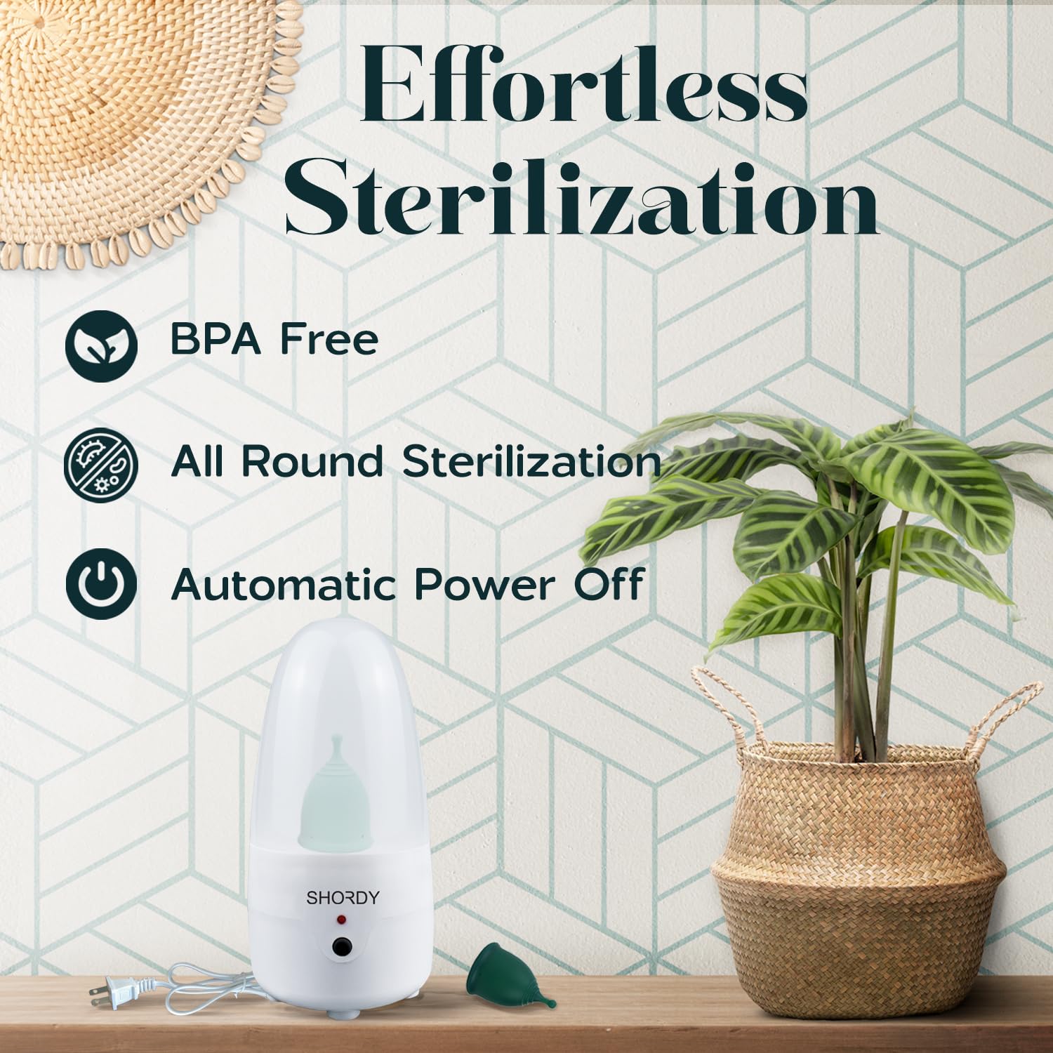 SHORDY Menstrual Cup and Steamer Sterilizer for Beginners Kit Set of 2 Period Cups (Small & Large) SHORDY uk supplements