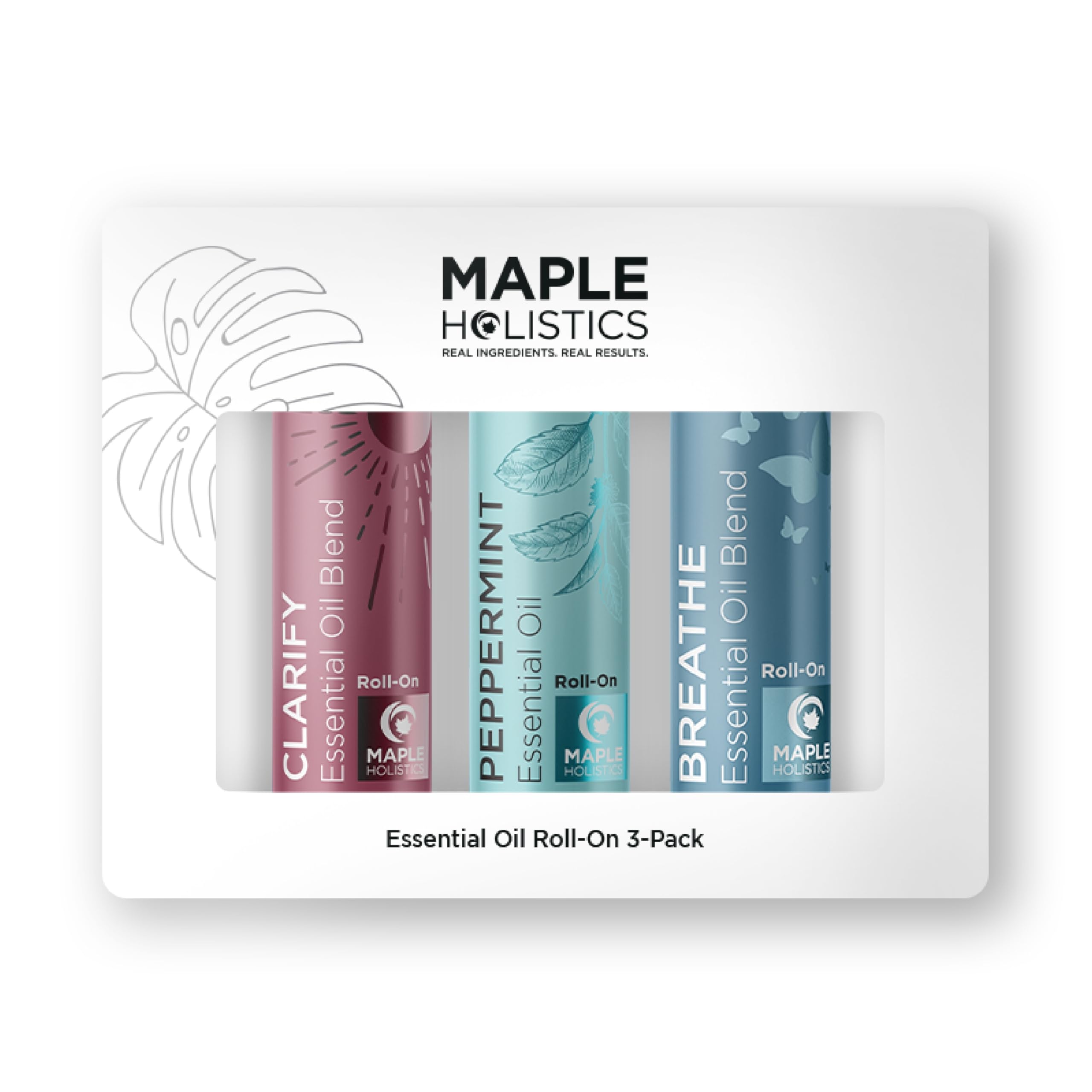 Headache Roll on Essential Oils - Aromatherapy Essential Oils Sets Variety Pack with Peppermint Clarify Maple Holistics uk supplements
