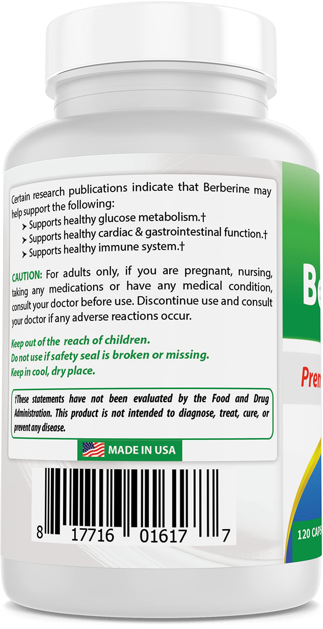 Best Naturals Berberine 500mg 120 Capsules - Supports Immune Function, Cardiovascular Best Naturals uk supplements