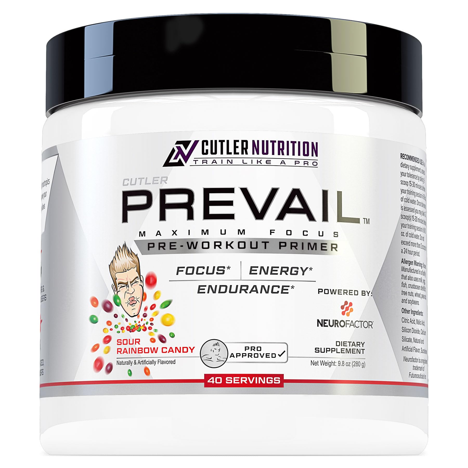 Prevail Pre Workout Powder with Nootropics: Pre-Workout Drink for Men and Women Cutler Nutrition uk supplements