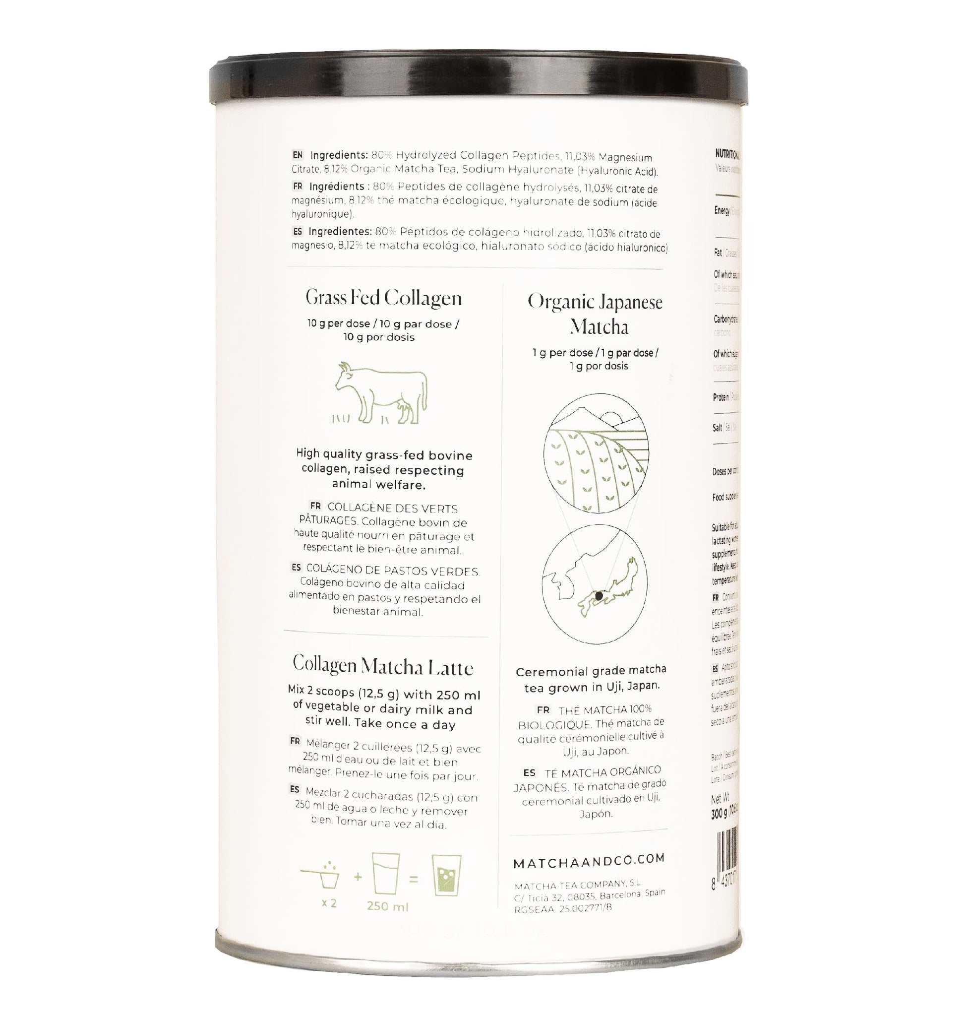 Collagen with Magnesium, Matcha Tea and Hyaluronic Acid. Joints, skin and nails Matcha & CO uk supplements