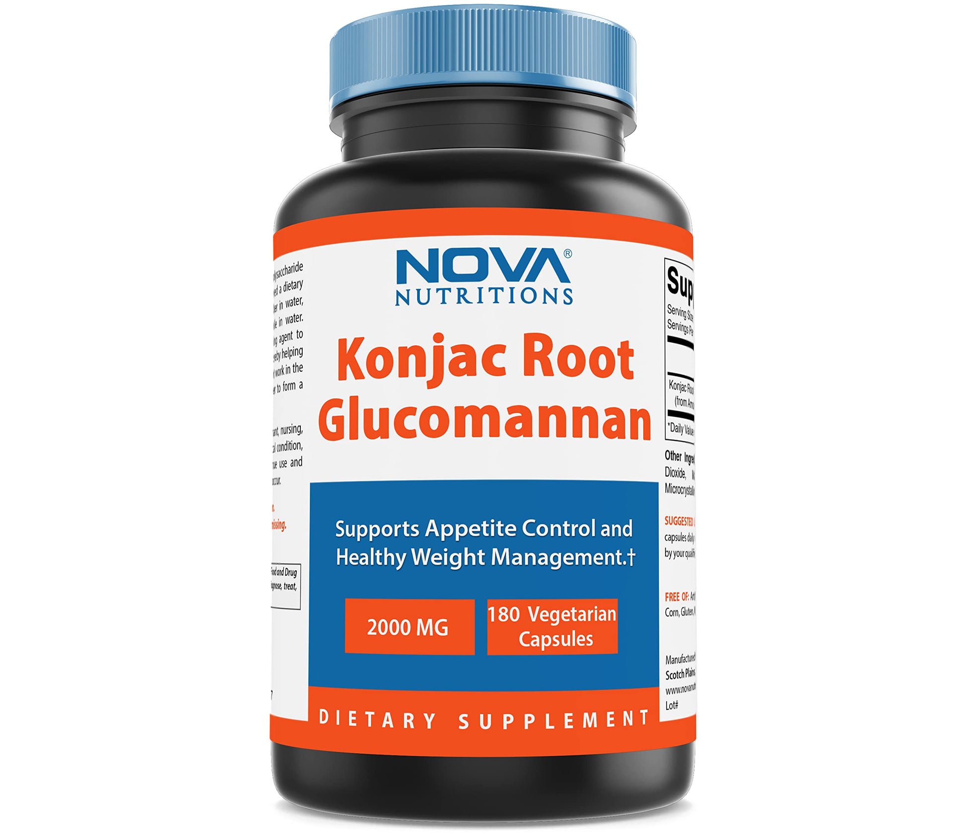 Nova Nutritions 2 Pack Konjac Root Glucomannan Capsules 2000 mg/Serving Veggie Caps Nova Nutritions uk supplements
