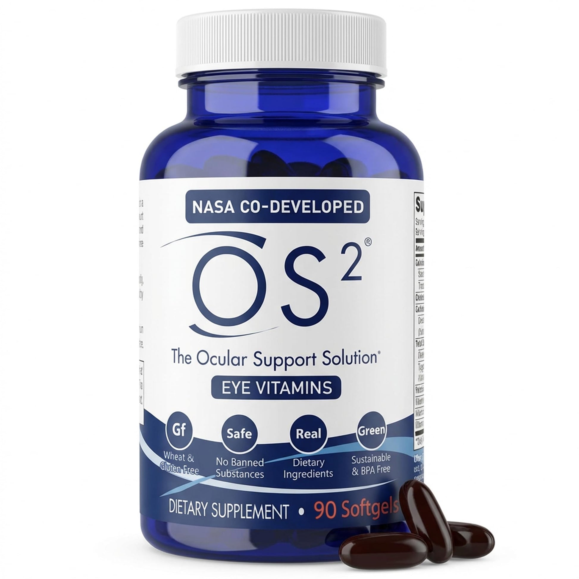 Nugevity OS2 Ocular Support Solution - Patented Eye Vitamins for Macular Health, Dry Eye and Blue Light - Lutein, Zeaxanthin, Omega 3, Astaxanthin and AREDS2 Supplements, Co-Developed by NASA, 90 ct Nugevity uk supplements
