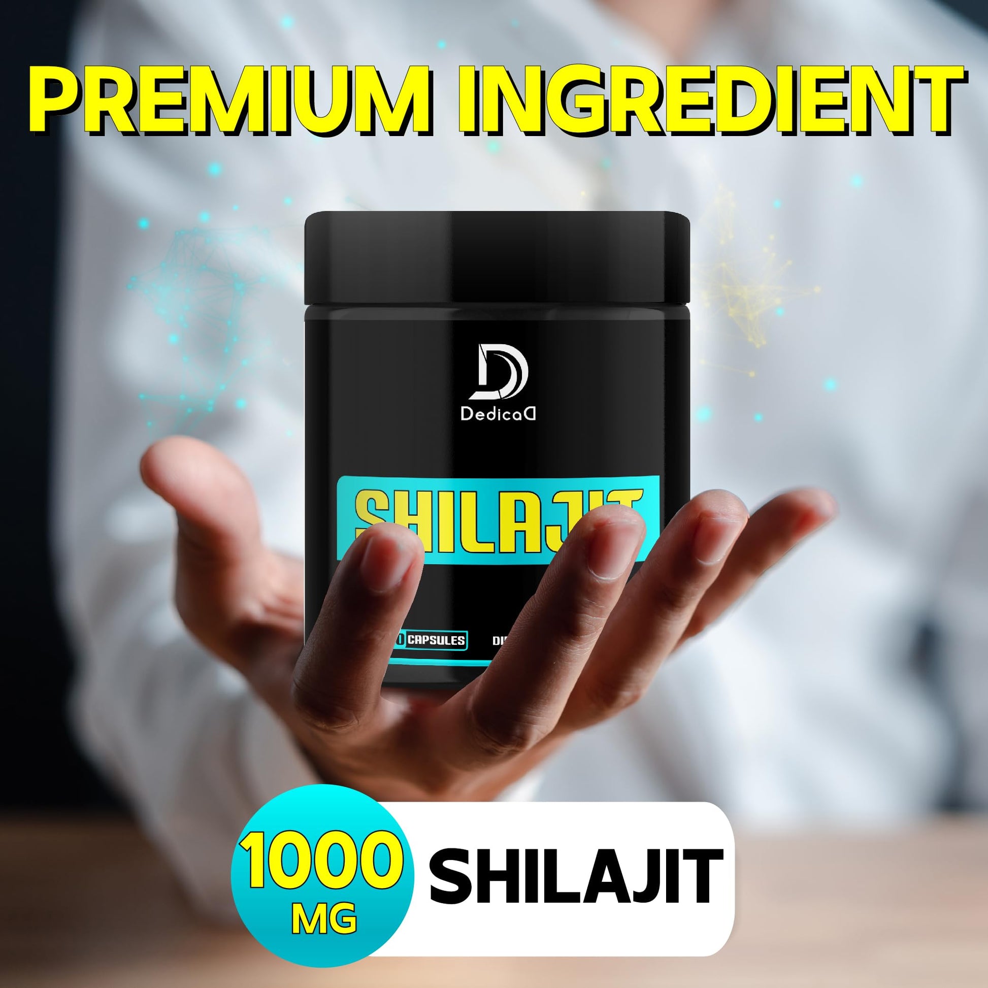 DEDICAD 1000Mg Shilajit Capsules - 180 Counts - Shilajit Supplement for Body Balance, Heart, Brain & Immune Health Support - Contains Natural Fulvic, Humic Acid & 85 Others DEDICAD uk supplements