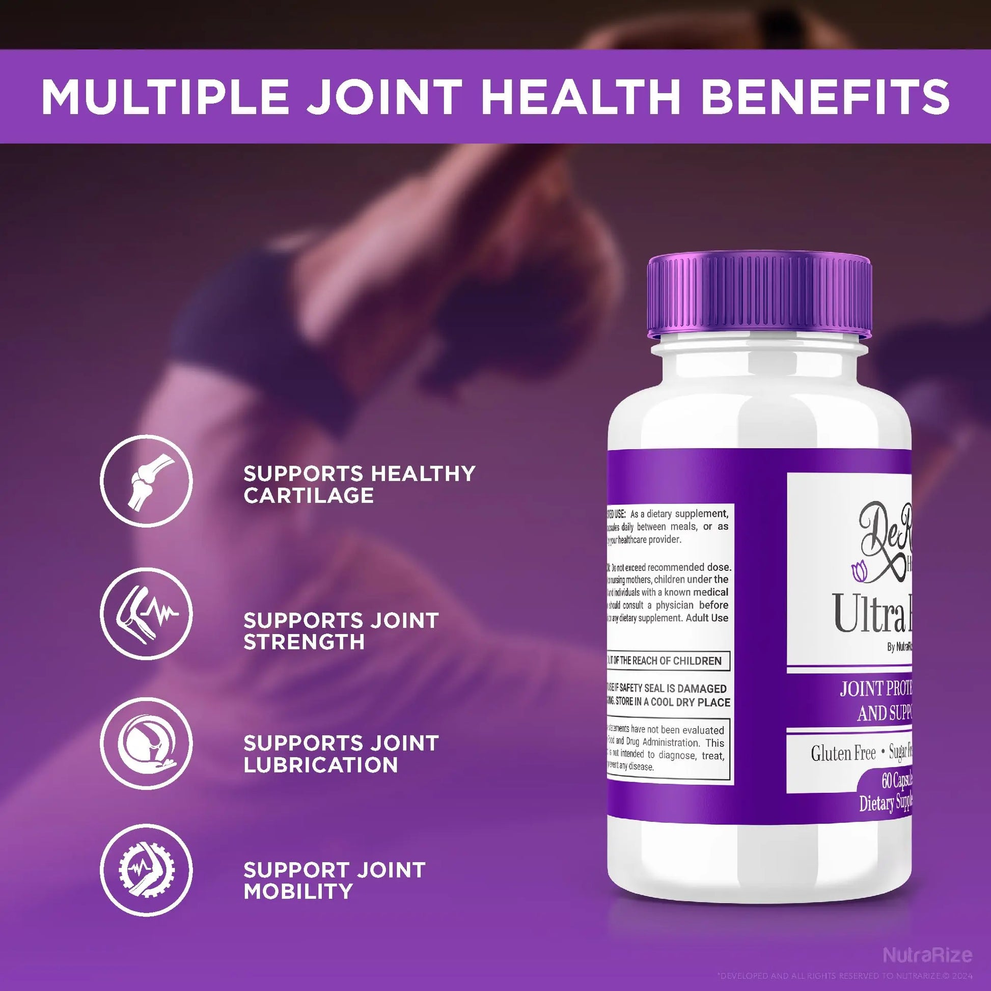 (2 Pack) Ultra Flex Capsules, Advanced Joint Support Supplement, Ultra Flex Natural Joint Health Formula, Max Strength Pills for Joint Wellness and Mobility, UltraFlex Vitamin Reviews (120 Capsules) NutraRize uk supplements