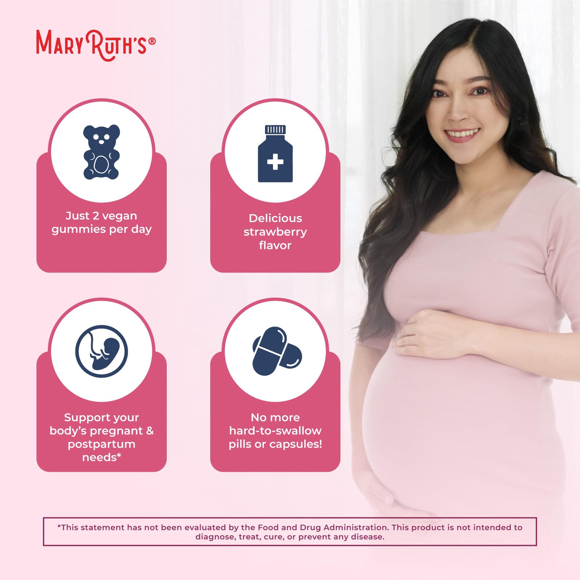 MaryRuth Organics Prenatal Vitamins for Women | USDA Organic Prenatal Gummies | Postnatal Vitamins for Women Breastfeeding | Methylfolate 800 mcg DFE | Iodine | Vegan | Non GMO | 30 Servings MARYRUTH'S uk supplements