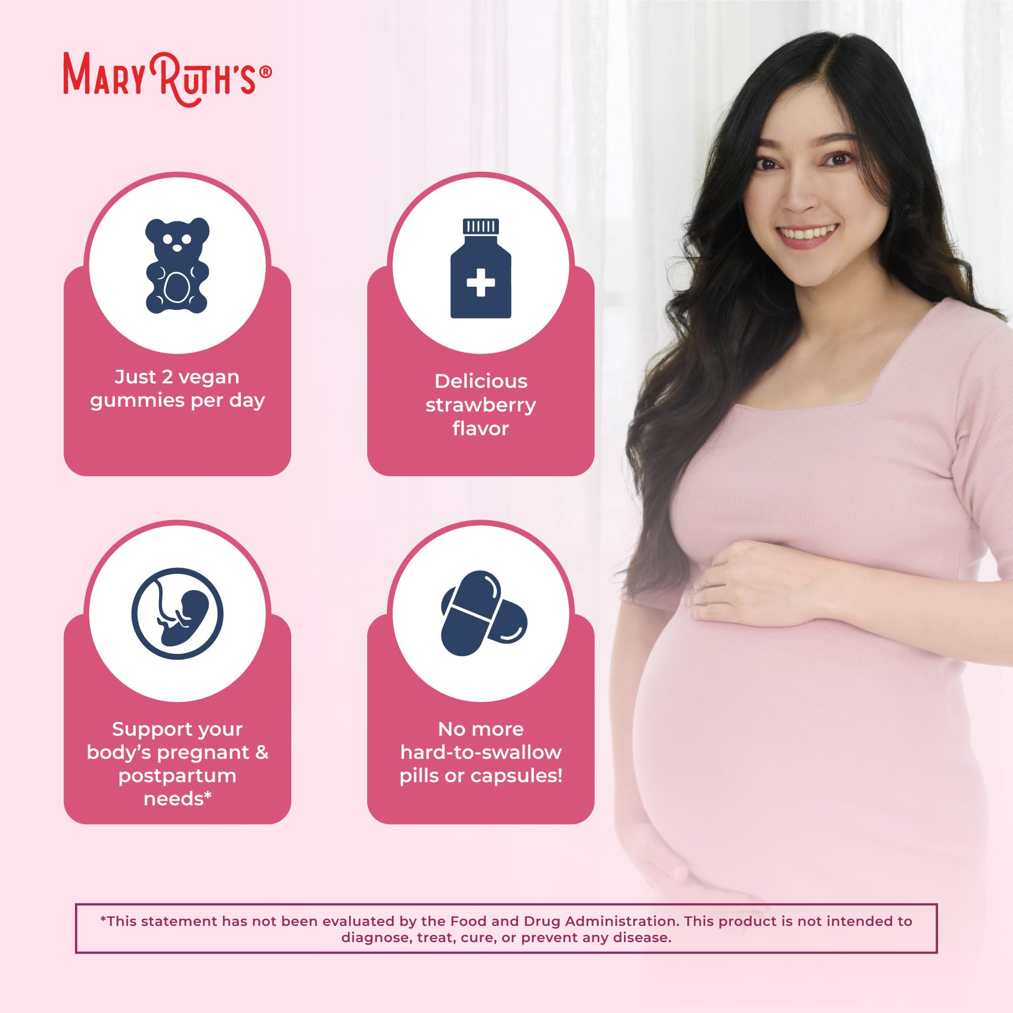 MaryRuth Organics Prenatal Vitamins for Women | USDA Organic Prenatal Gummies | Postnatal Vitamins for Women Breastfeeding | Methylfolate 800 mcg DFE | Iodine | Vegan | Non GMO | 30 Servings MARYRUTH'S uk supplements