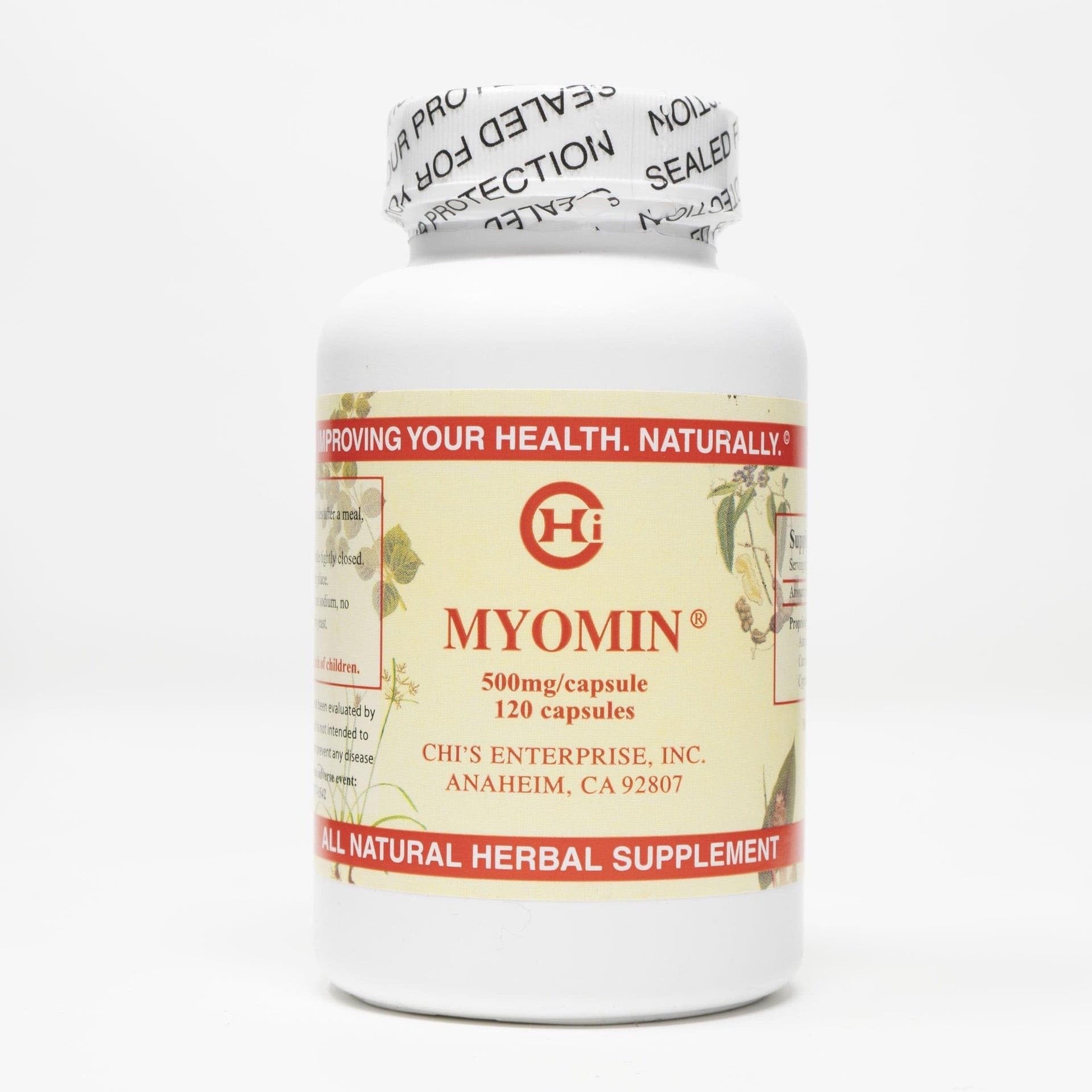 Chi's Enterprise 120 Piece Myomin Promotes Healthy Hormone Levels 500mg Capsules Chi's Enterprise uk supplements