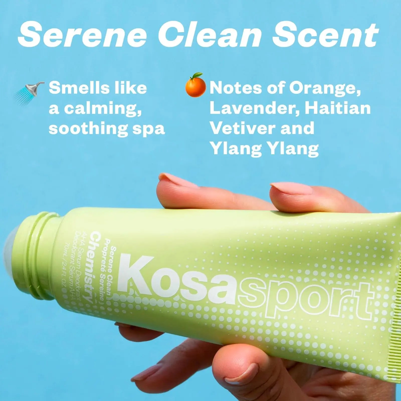 Kosas Chemistry Deodorant - Aluminium and Baking Soda Free + BO-Fighting AHA Serum that Exfoliates, Softens, and Nourishes the Skin, (Serene Clean) Kosas uk supplements