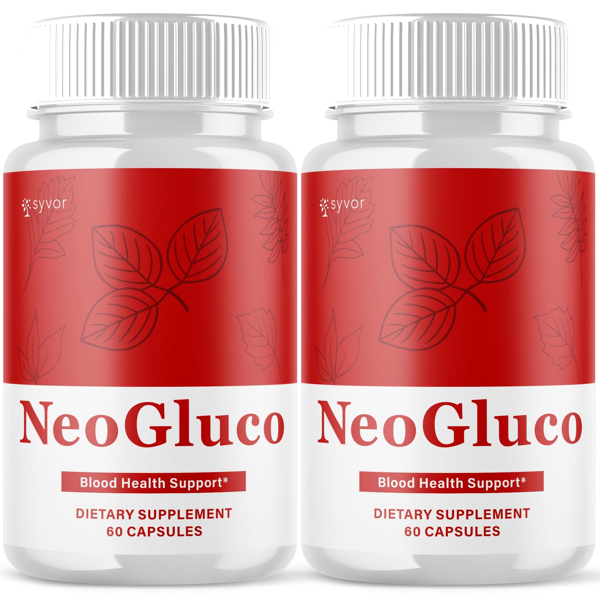 (2 Pack) NeoGluco Capsules, Official NeoGluco Glycogen Support Pills with All Natural Ingredients, Advanced Formula Health Supplement with Max Strength Premium Vitamins for Women & Men (120 Capsules) Syvor uk supplements