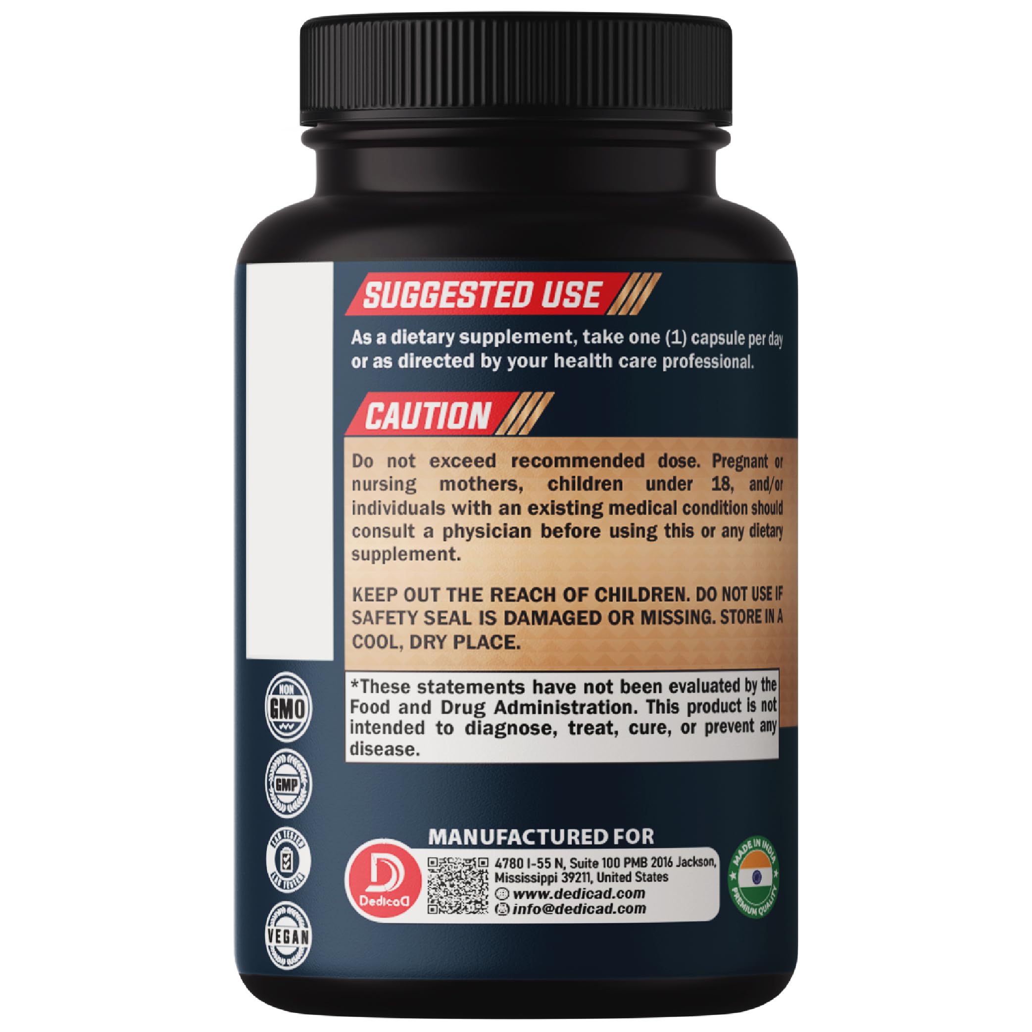 DEDICAD Kava Kava Capsules - 3 Month Supply - 9 Herbs with Ginkgo Biloba, Ashwagandha Root, Andean Cocoa, Graviola Leaf, Chamomile, Valerian, Lemon Balm & Skullcap - Support Mood & Immune - 90 Pills DEDICAD uk supplements
