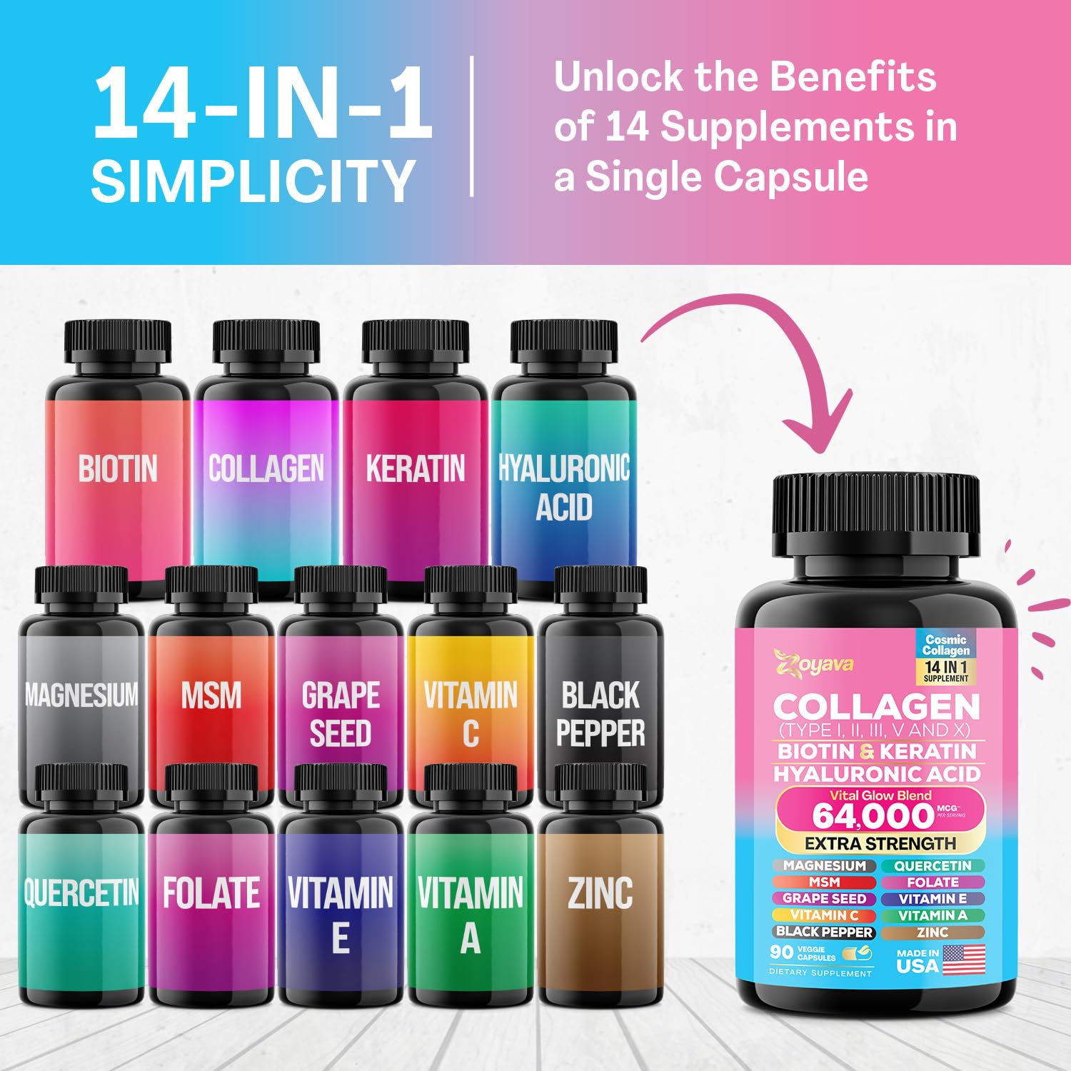 Zoyava Sea Moss 16-in-1 and Collagen 14-in-1 Bundle Zoyava uk supplements