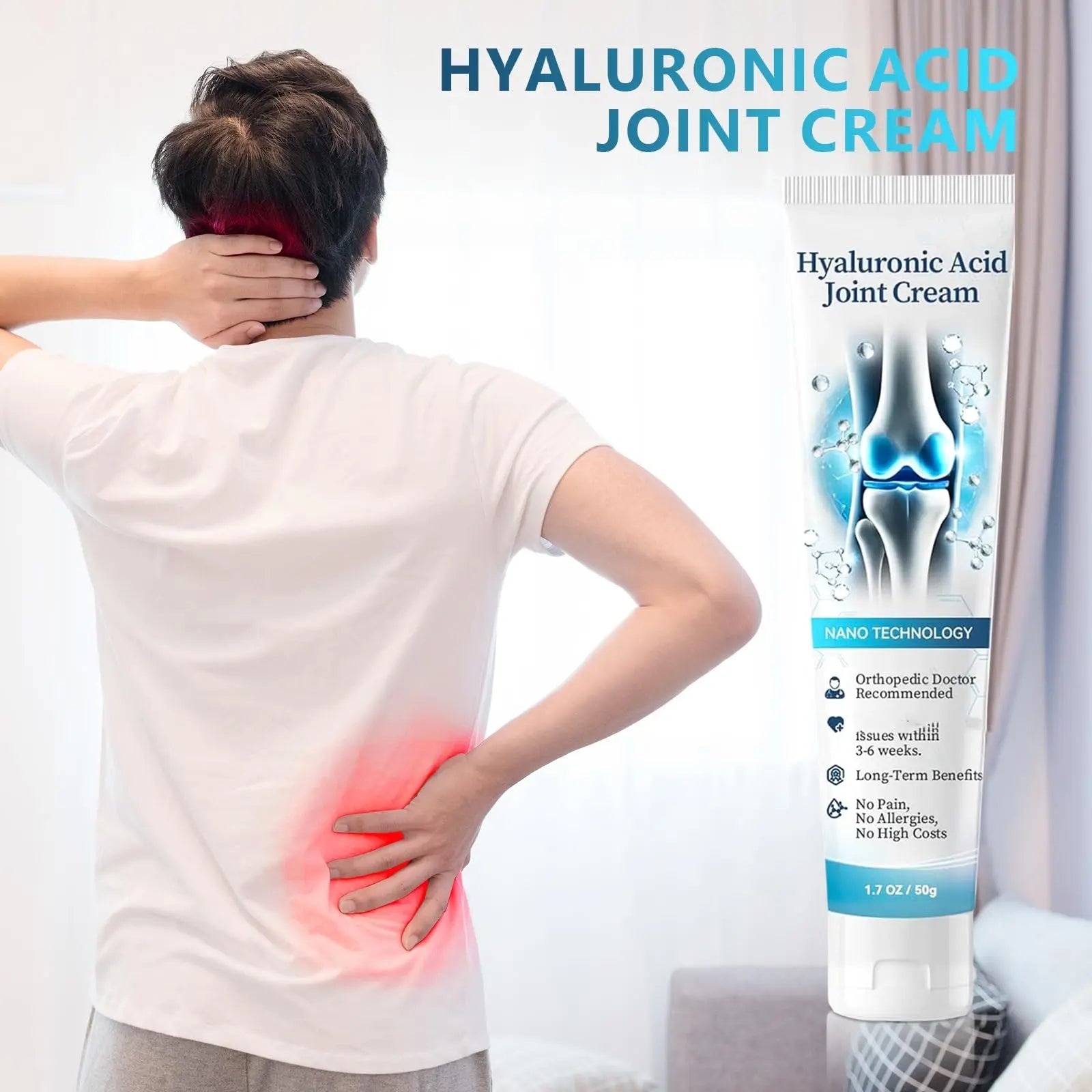 2 PCS Hyaluronic Acid Joint R-epair Gel, Soothing Massage Gel, Quickly Relieve Joint discomfort for Back, Neck, Kne, Soothing Relief for Dry, Cracked Skin Joint Activities Throughout The Body SANZHUAN uk supplements