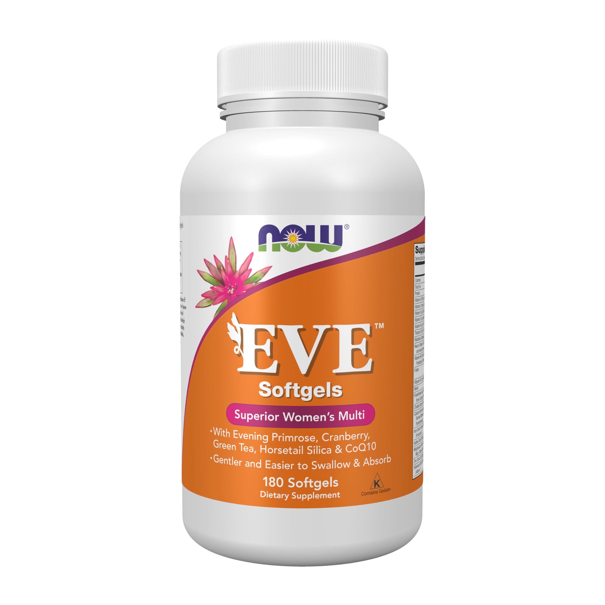 NOW Foods Supplements, Eve™ Women's Multivitamin with Evening Primrose, Cranberry, Green Tea, Horsetail Silica & CoQ10, 180 Softgels NOW Foods uk supplements