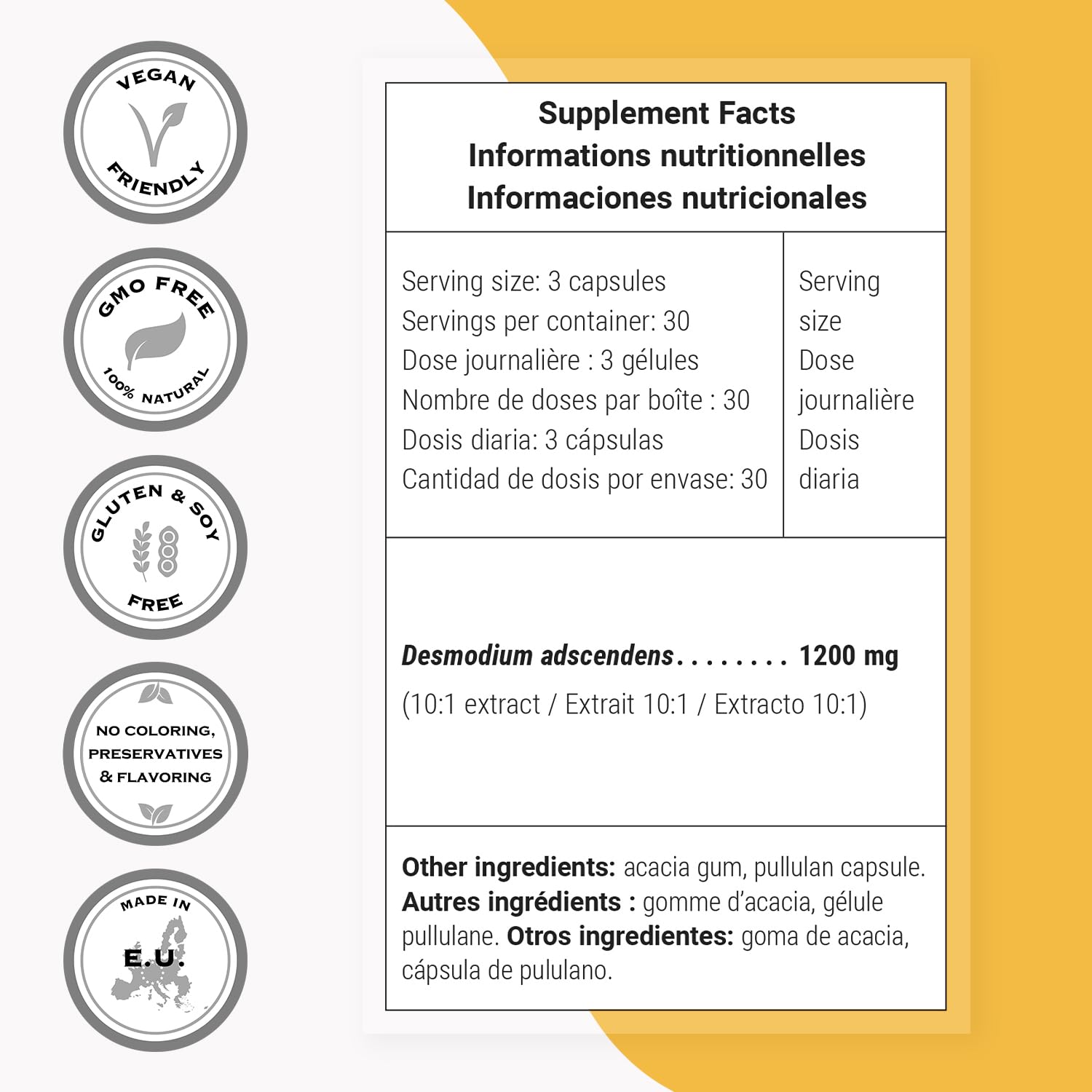 Supersmart - Desmo Forte ™ - Liver Support Supplement - 1:2 Liquid Extract of Desmodium Asdscendens | Non-GMO & Gluten Free - 250 ml Supersmart uk supplements
