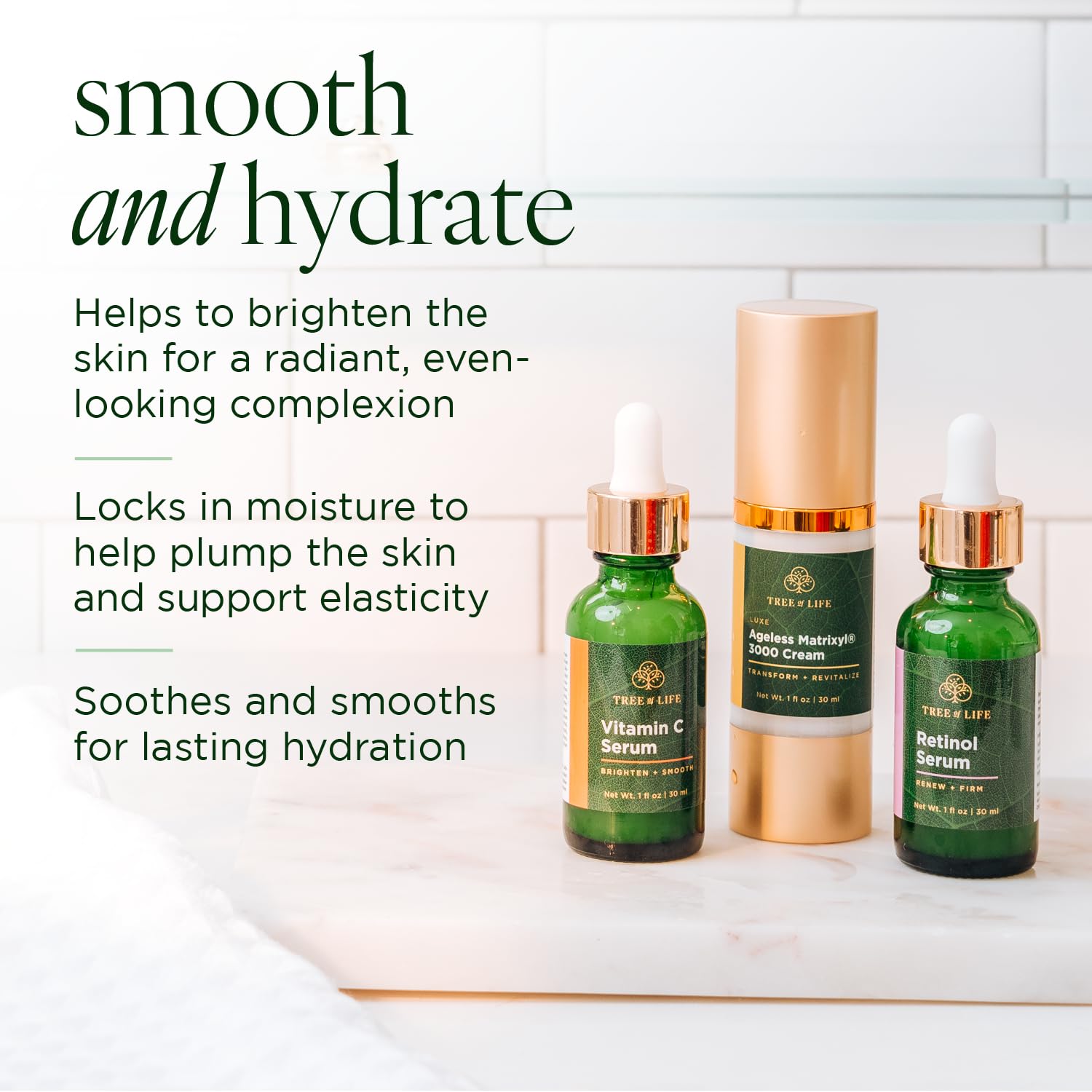 Tree of Life Rejuvenation Pack with Vitamin C Serum + Retinol Serum Tree of Life Beauty uk supplements