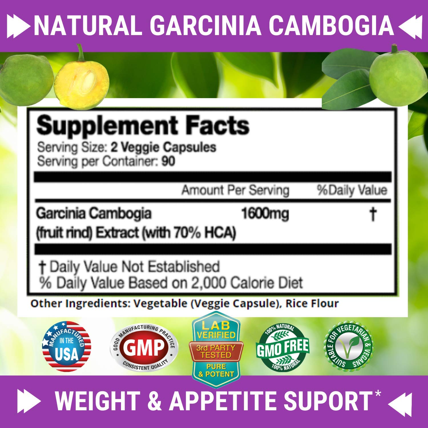 Fresh Healthcare 100% Pure Garcinia Cambogia Extract - All Natural Appetite Suppressant FRESH HEALTHCARE uk supplements