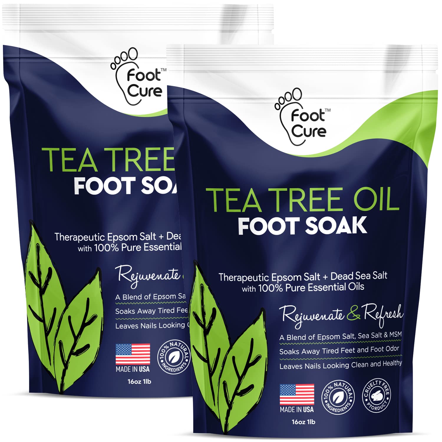 Tea Tree Oil Foot Soak with Epsom Salt - Best Toenail Fungus Treatment, Athletes FOOT CURE uk supplements