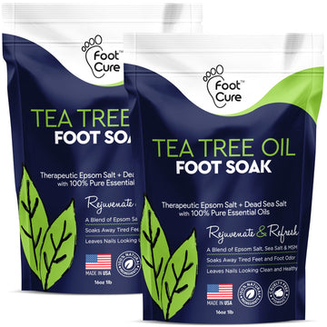 Tea Tree Oil Foot Soak with Epsom Salt - Best Toenail Fungus Treatment, Athletes FOOT CURE uk supplements