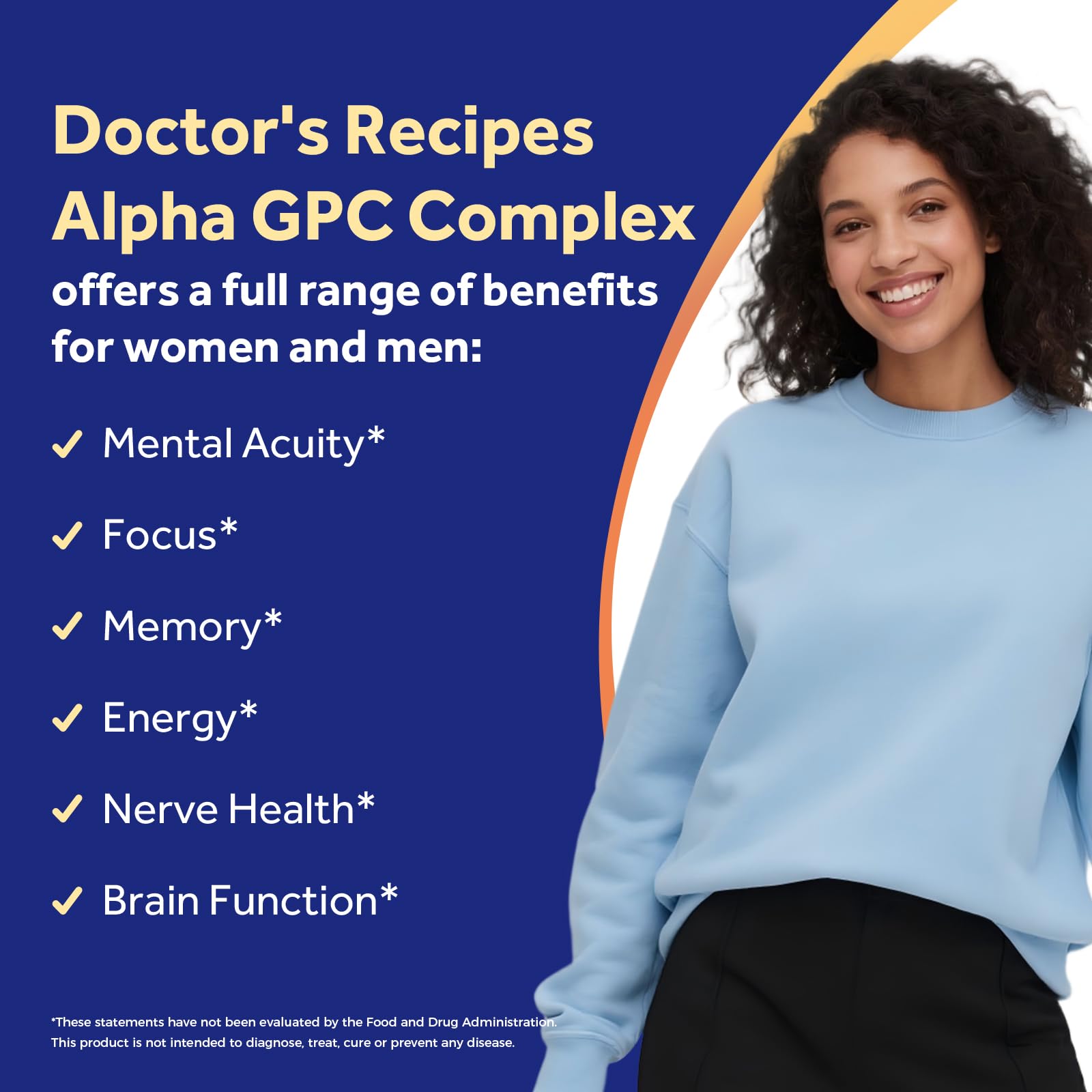 Doctor's Recipes Alpha GPC 300 mg Supplement, with 8 B Vitamins, Inositol, Acetyl L-Carnitine, Highly Bioavailable Source of Choline, 12-in-1 Cognitive Support for Women & Men, 60 Veggie Capsules Doctor's Recipes uk supplements