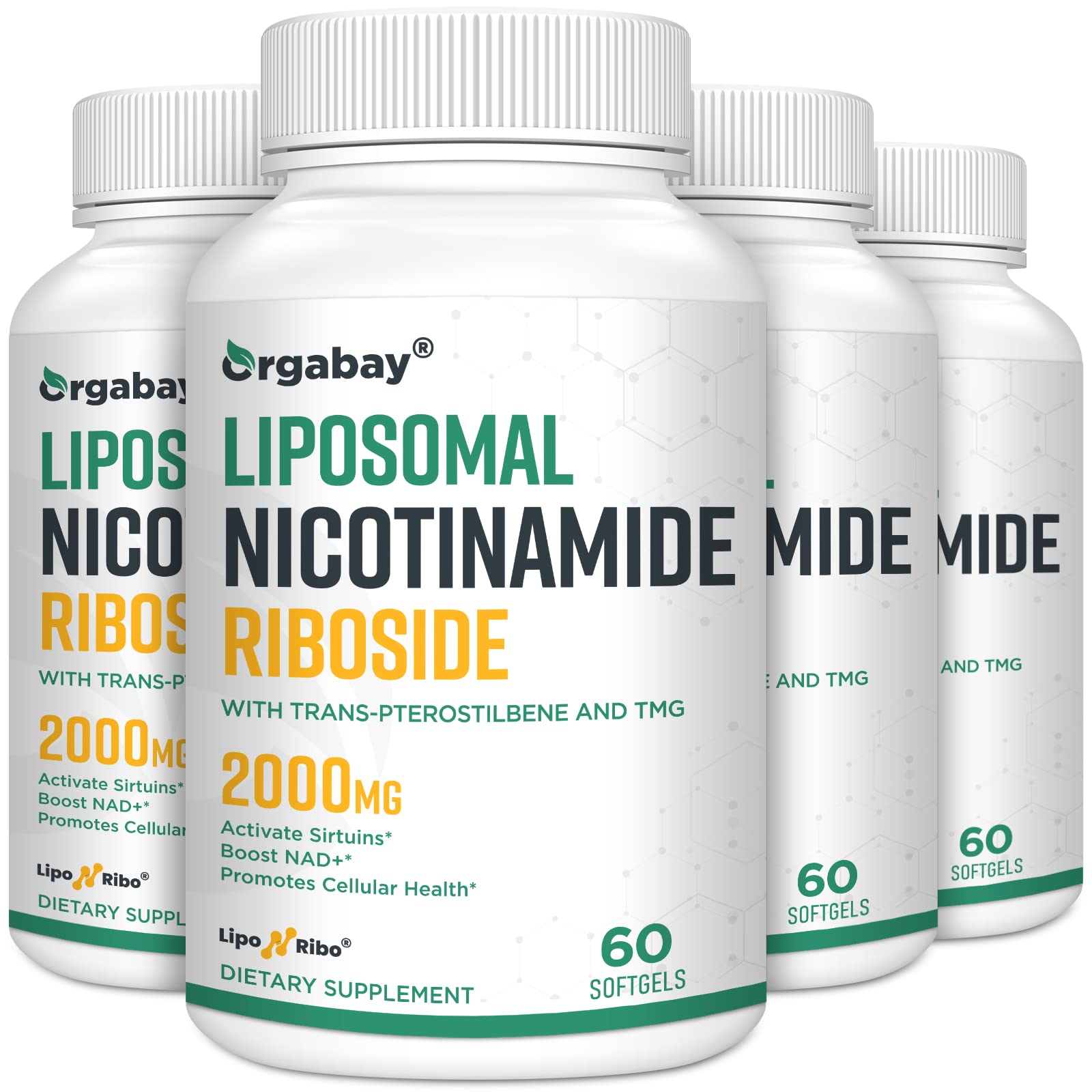 Liposomal Nicotinamide Riboside 2000 MG with TMG and Pterostilbene, Similar to NMN Supplements Boost NAD+, Support Healthy Aging, 240 Count Orgabay uk supplements