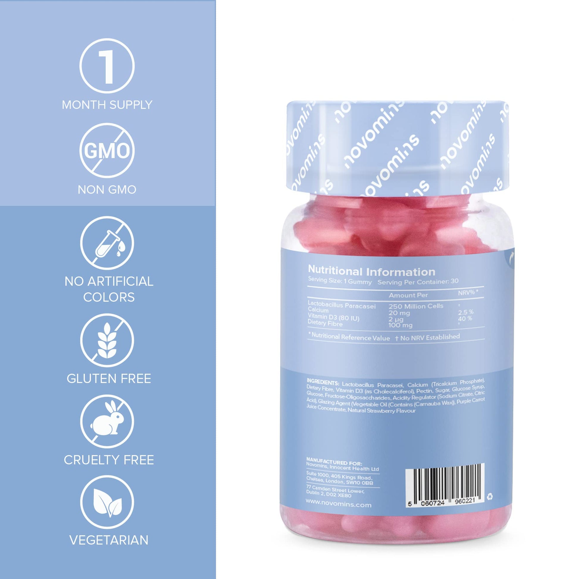 Kids Probiotic Gummies – Probiotics for Children – Kids Kind Tummy Gummies novomins uk supplements