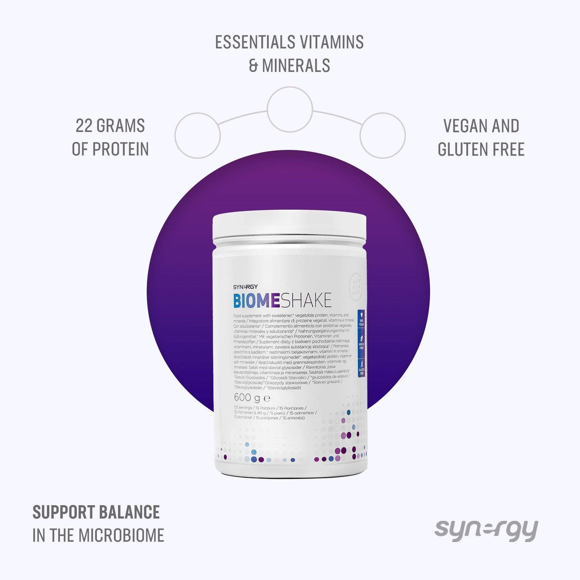 Synergy Worldwide Biome Shake 600 g | 22g Protein Powder Supplement | High in nutrients, Vitamins and Minerals Synergy Worldwide uk supplements