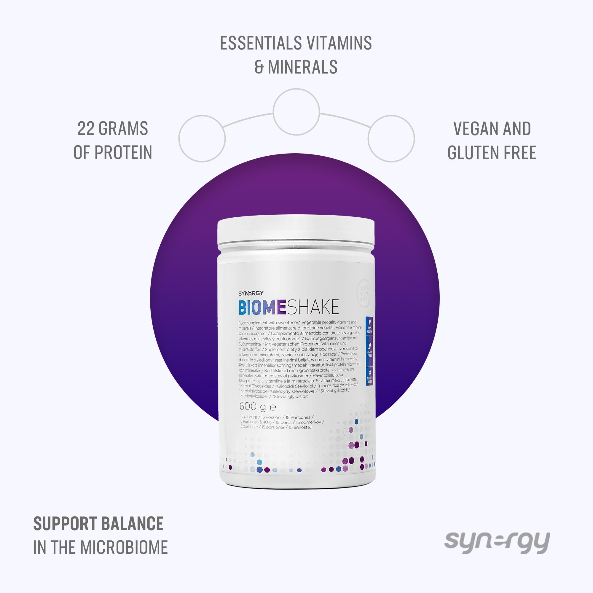 Synergy Worldwide Biome Shake 600 g | 22g Protein Powder Supplement | High in nutrients, Vitamins and Minerals Synergy Worldwide uk supplements