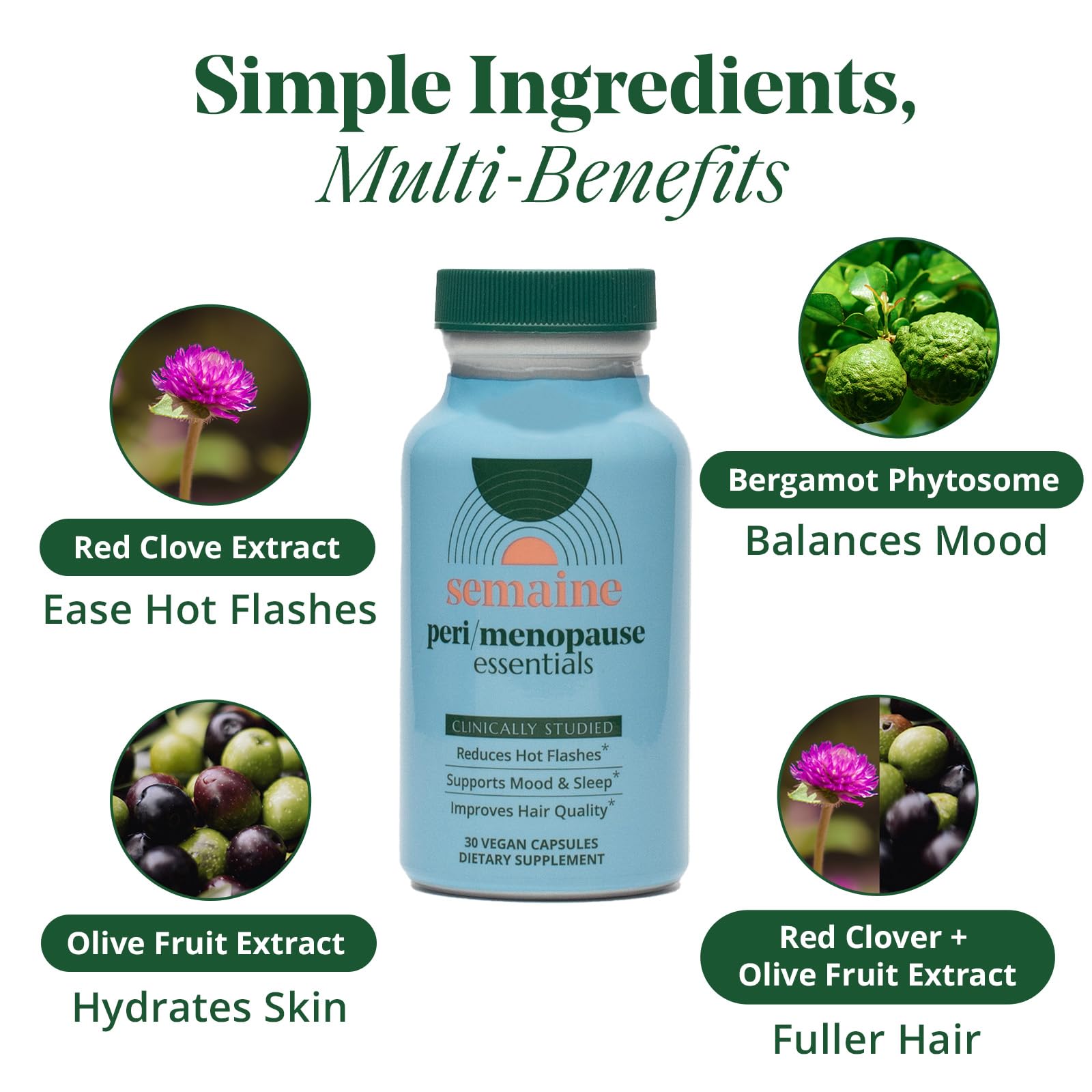 Advanced Menopause Relief Supplement for Women - Promotes Mood, Reduces Hot Flashes Semaine uk supplements
