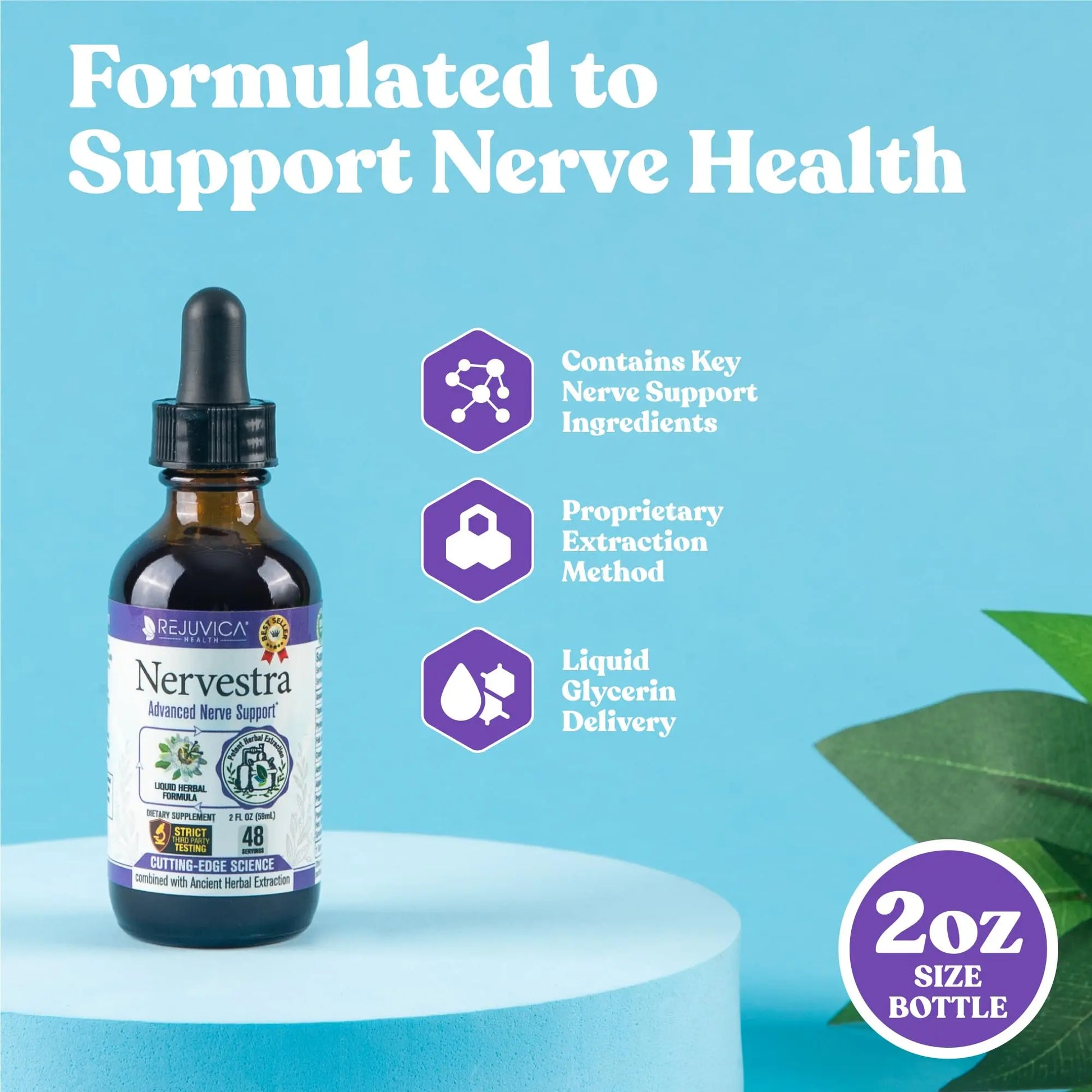 Nervestra - Nerve Health, with Alpha Lipoic Acid, to Bolster Nerve Health and Support Healthy Nerve Function - Alpha Lipoic Acid, Vitamin B6, White Willow Bark Turmeric Passionflower & More! Rejuvica Health uk supplements