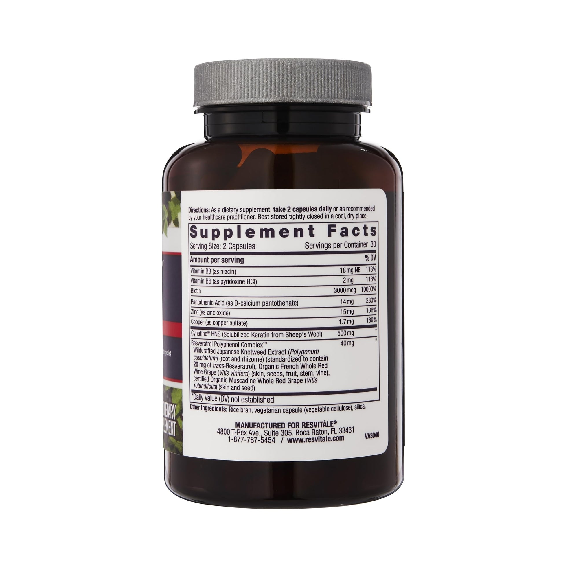 ResVitále Keratin Hair Enhance - Keratin Supplement for Hair Growth - 60 Capsules ResVitale uk supplements