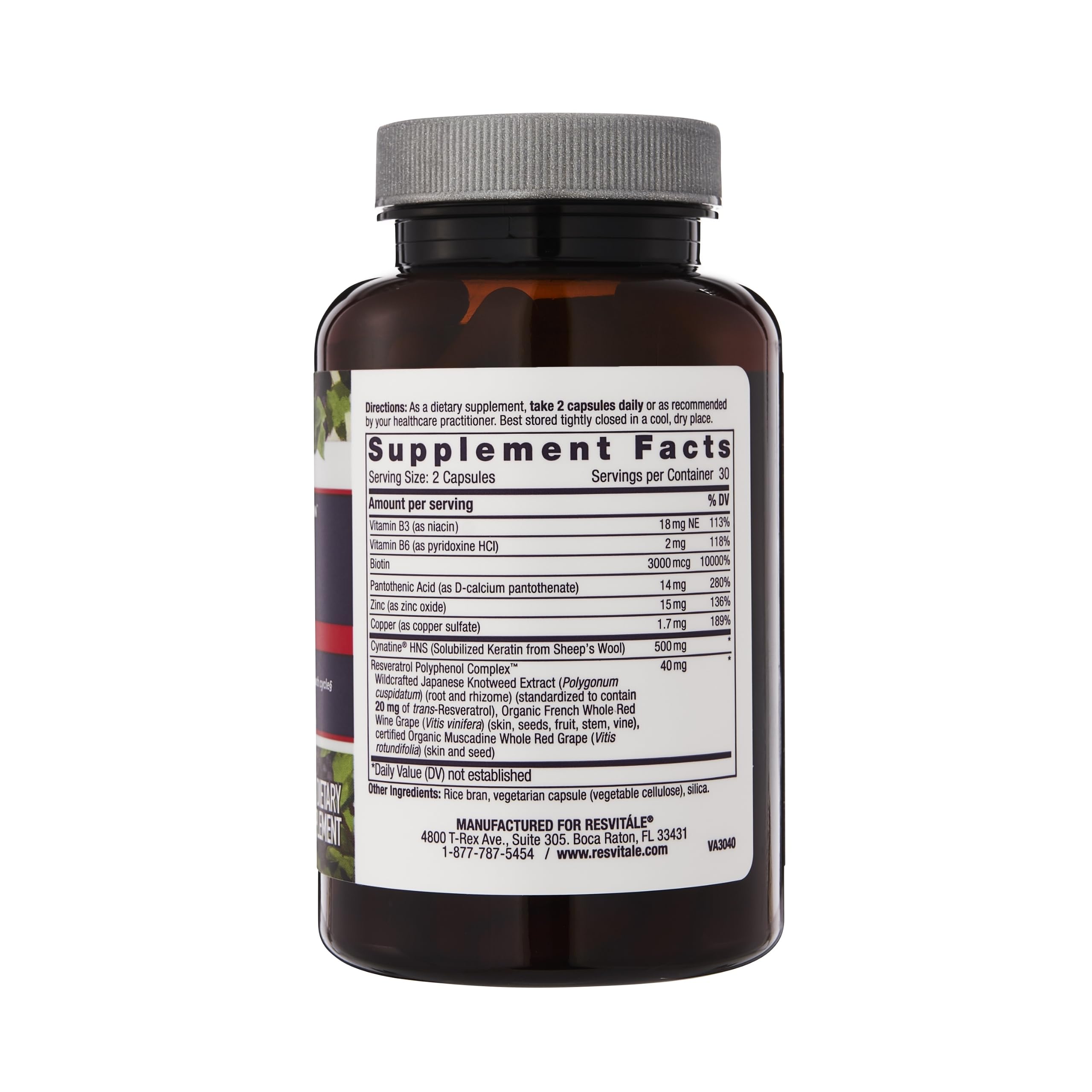 ResVitále Keratin Hair Enhance - Keratin Supplement for Hair Growth - 60 Capsules ResVitale uk supplements