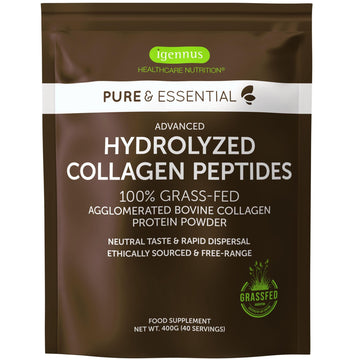 Advanced Hydrolysed Collagen Peptides, 100% Grass Fed & Ethically Sourced Igennus Healthcare Nutrition uk supplements