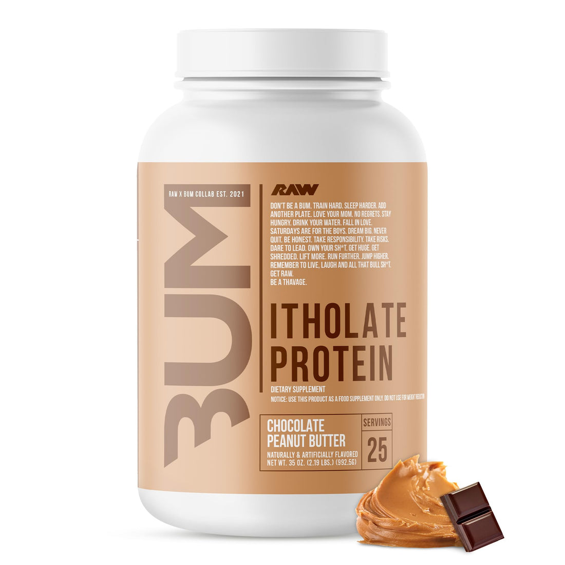 RAW Whey Isolate Protein Powder, Chocolate Peanut Butter (CBUM Itholate) - 100% Grass RAW uk supplements