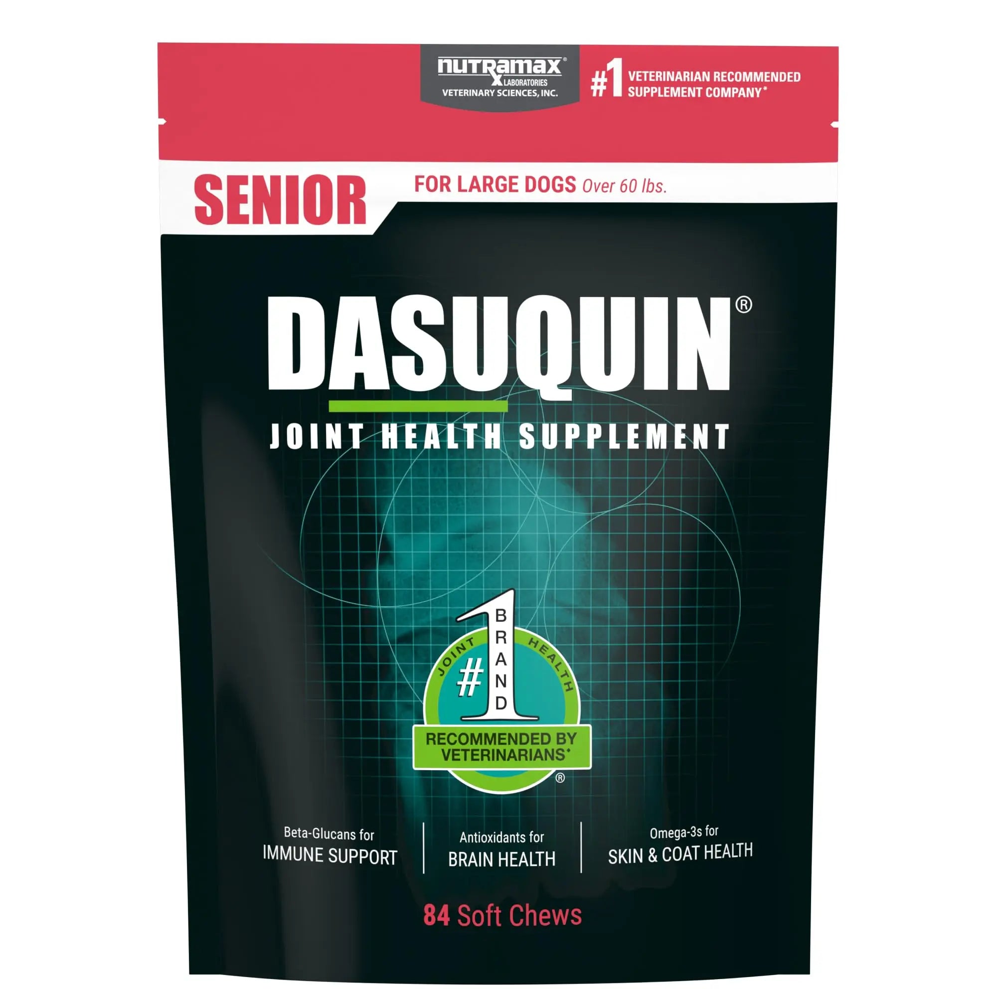 Nutramax Dasuquin Joint Health Supplement for Large Senior Dogs – for Immune Support, Skin & Coat Health, and Brain Health, 84 Soft Chews Nutramax Laboratories uk supplements