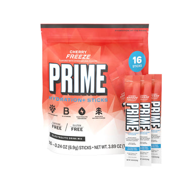 PRIME HYDRATION+ Electrolyte Powder Sticks, Cherry Freeze, Sugar Free Hydration Drink Mix with Potassium, Magnesium & B Vitamins PRIME HYDRATION uk supplements
