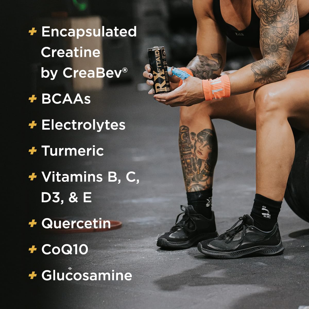 FITAID RX Recovery Blend Plus Creatine, Contains BCAAs, Glucosamine, Turmeric, B-Complex, Electrolytes, 12 Fl Oz (Pack of 12) LIFEAID uk supplements