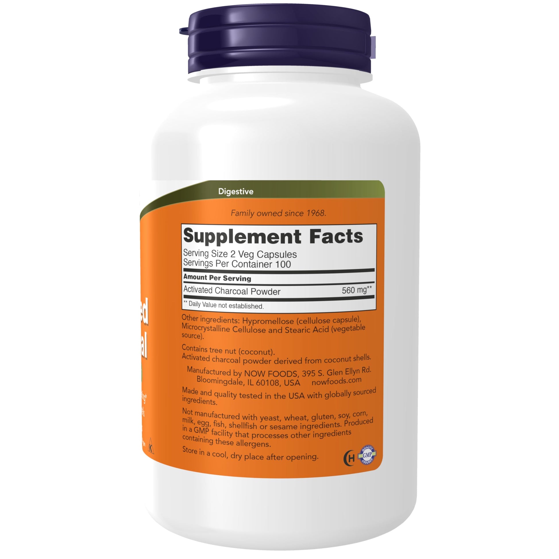NOW Supplements, Activated Charcoal Made from Coconut Shells, Non-GMO Project Verified NOW uk supplements
