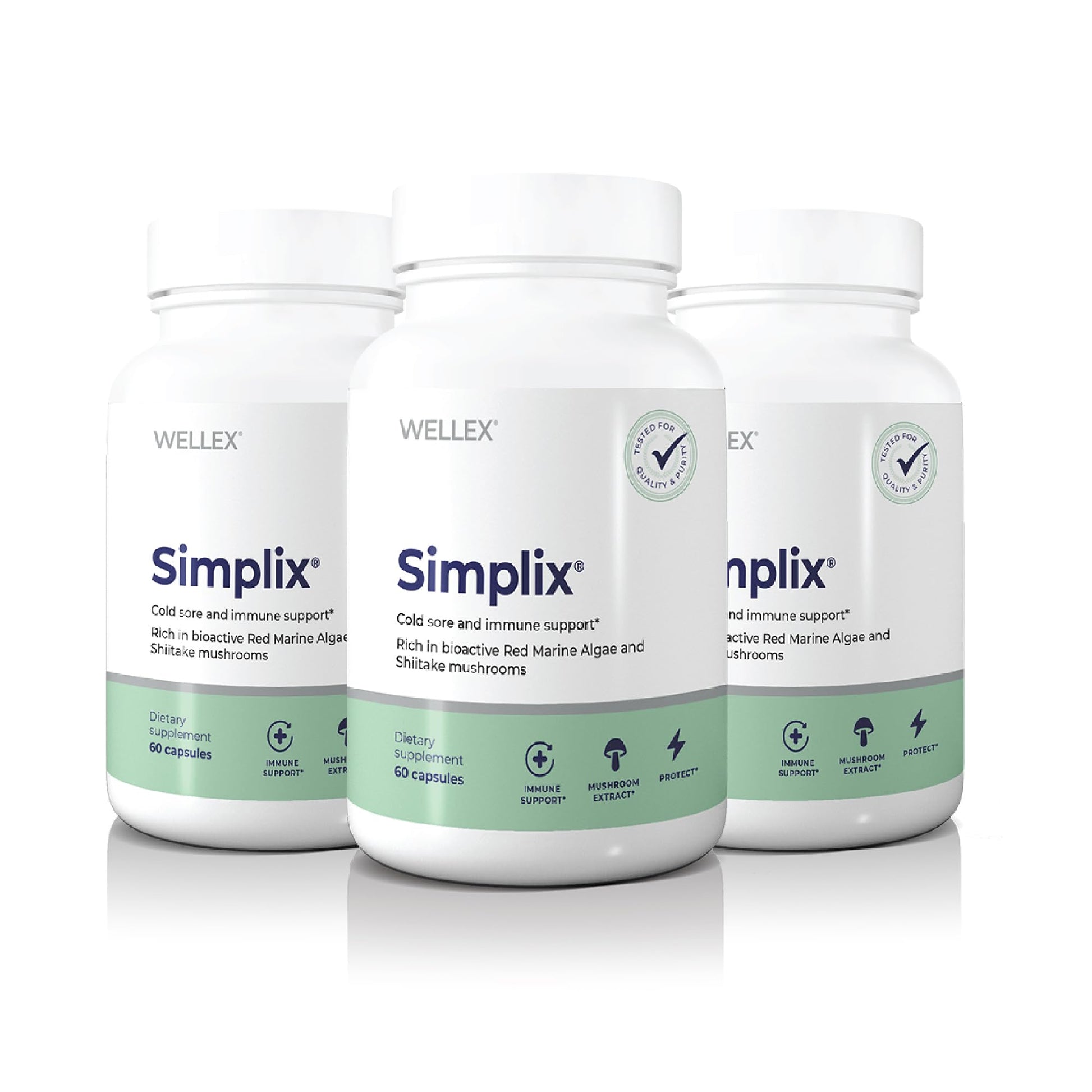 Simplix | Natural Supplement to Strengthen The Immune System | Respond to Outbreaks | Source of Highly Researched Mushroom & Seaweed Polysaccharides 60 Veggie Capsules (3 Pack) (180 Count) Papillex uk supplements